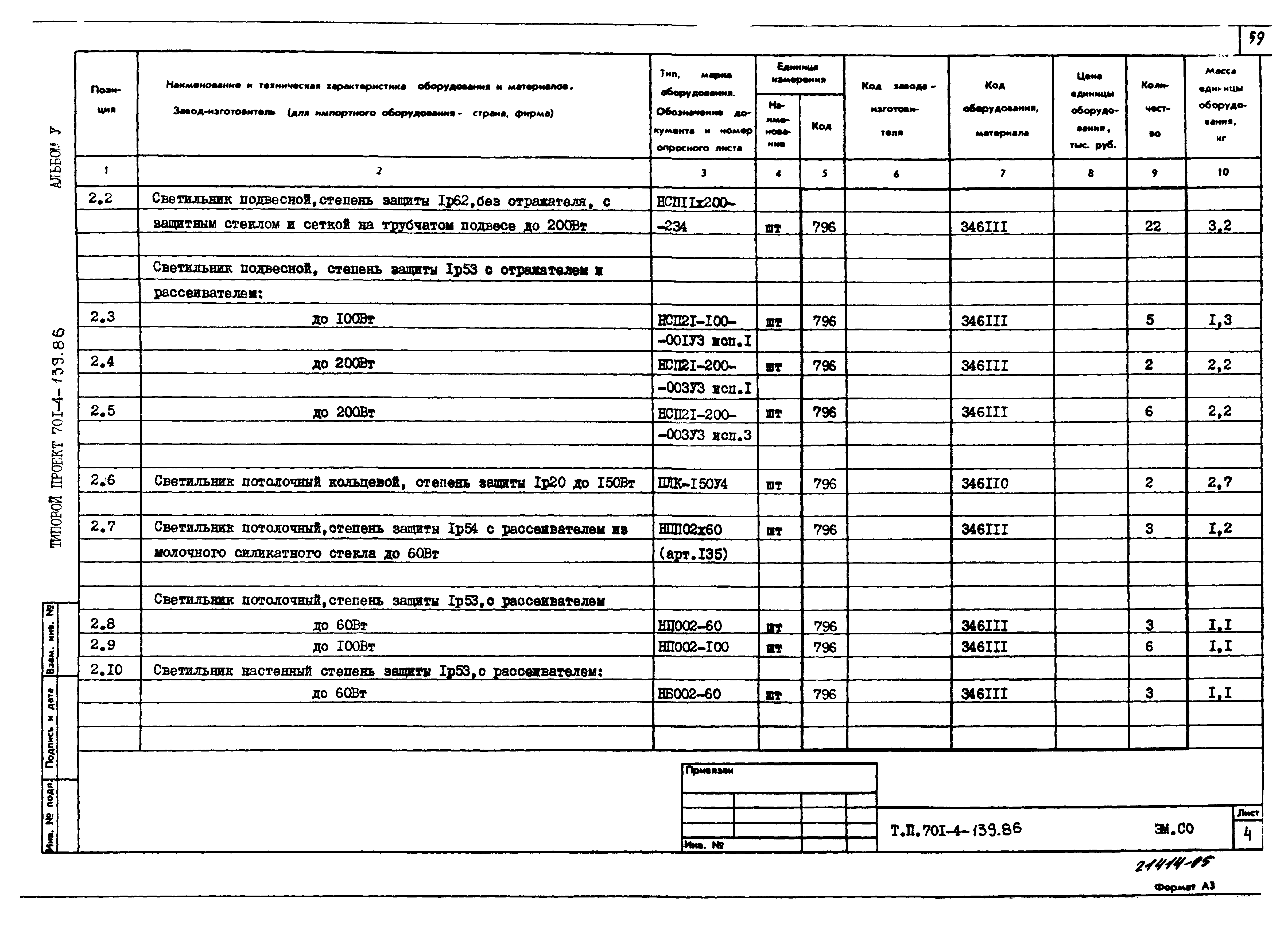 Типовой проект 701-4-139.86