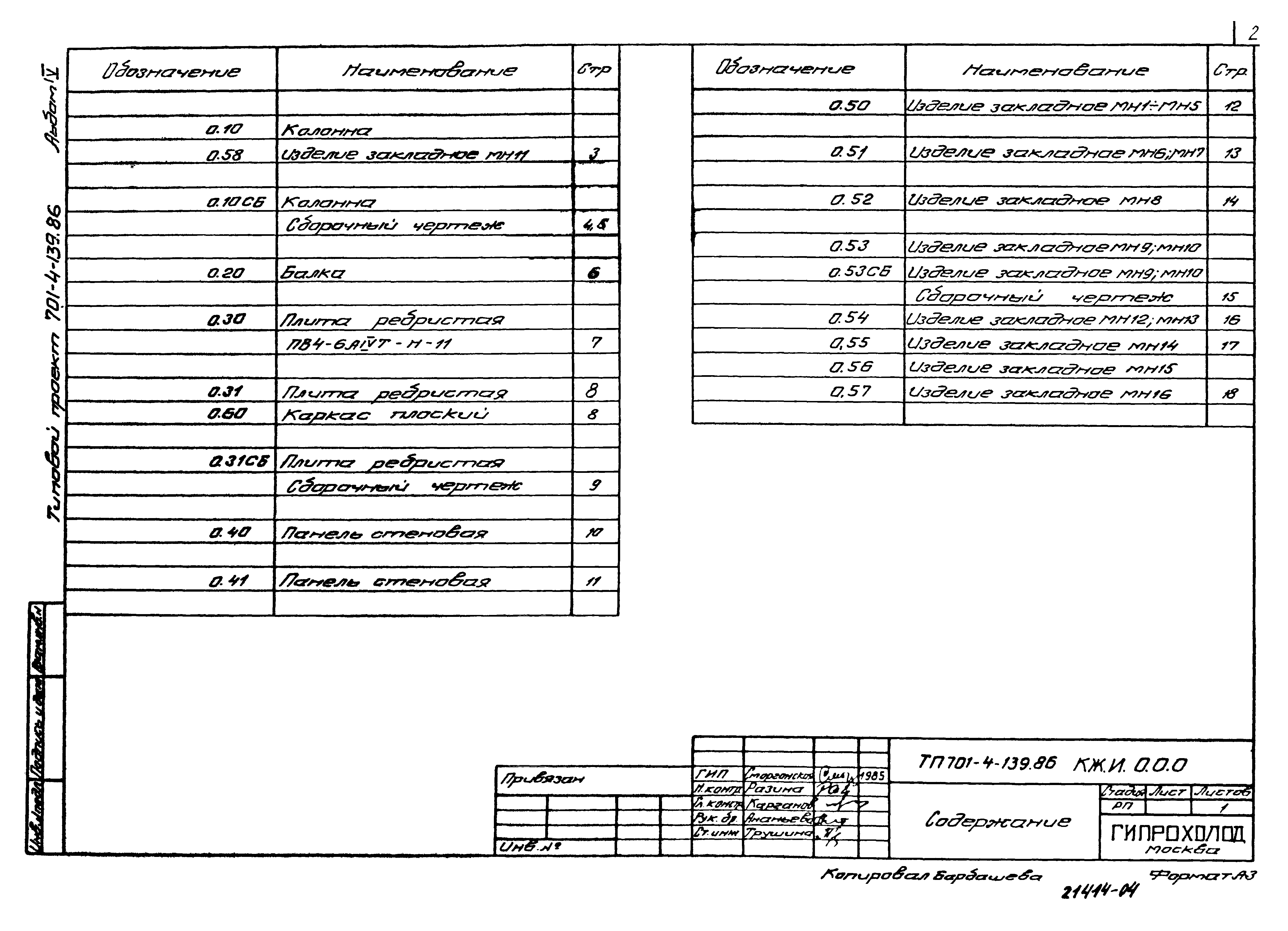 Типовой проект 701-4-139.86