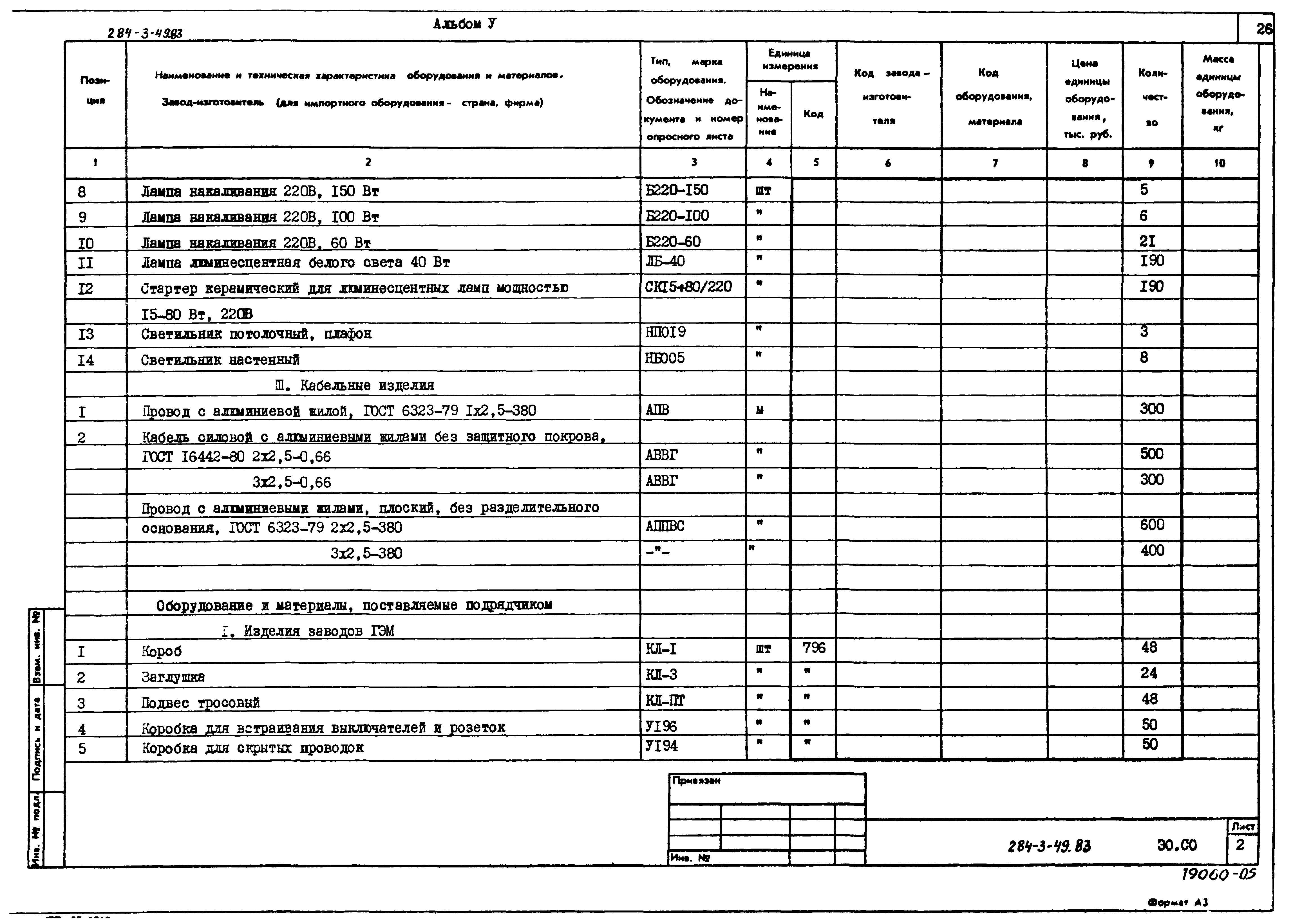 Типовой проект 284-3-49.83