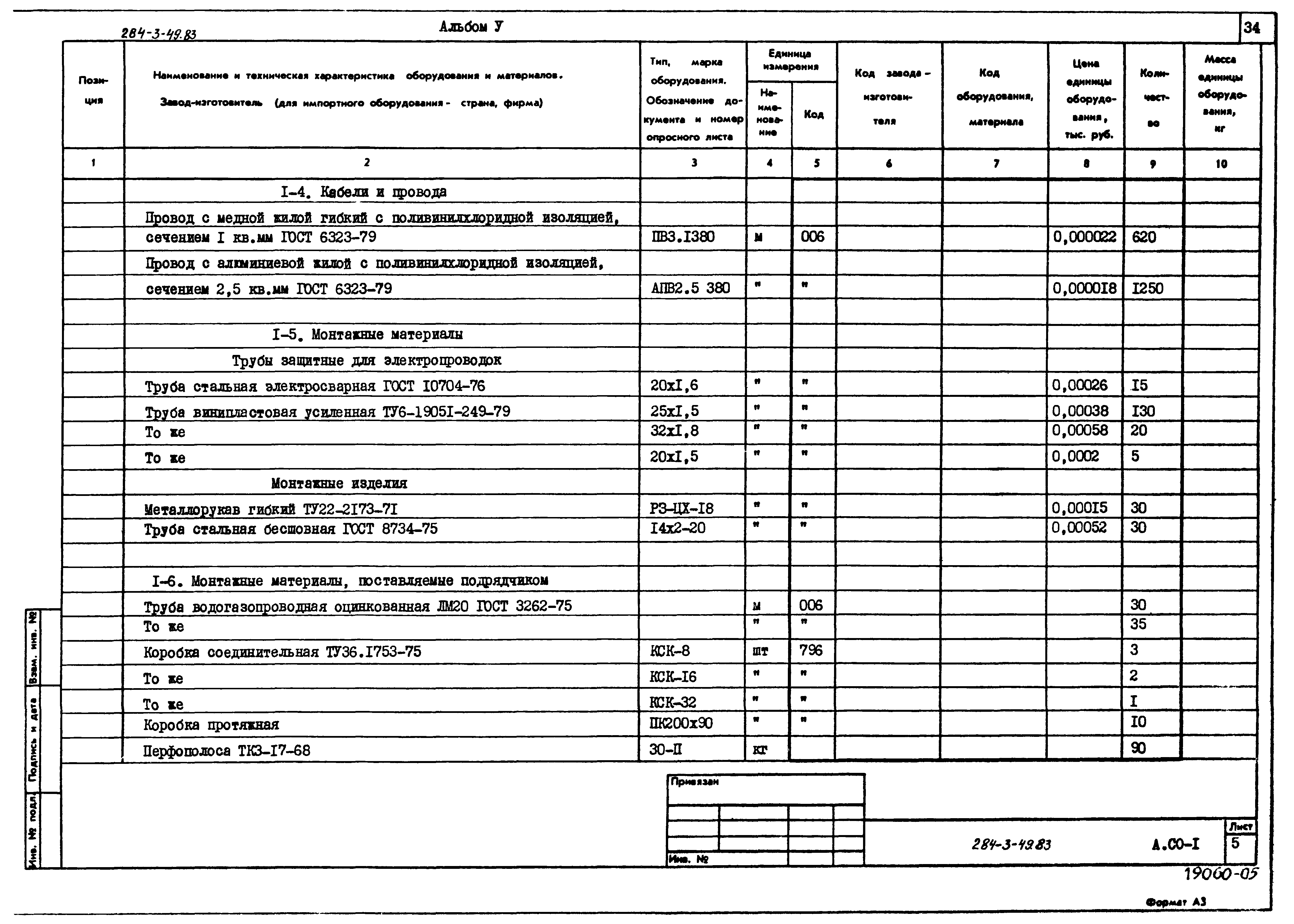 Типовой проект 284-3-49.83