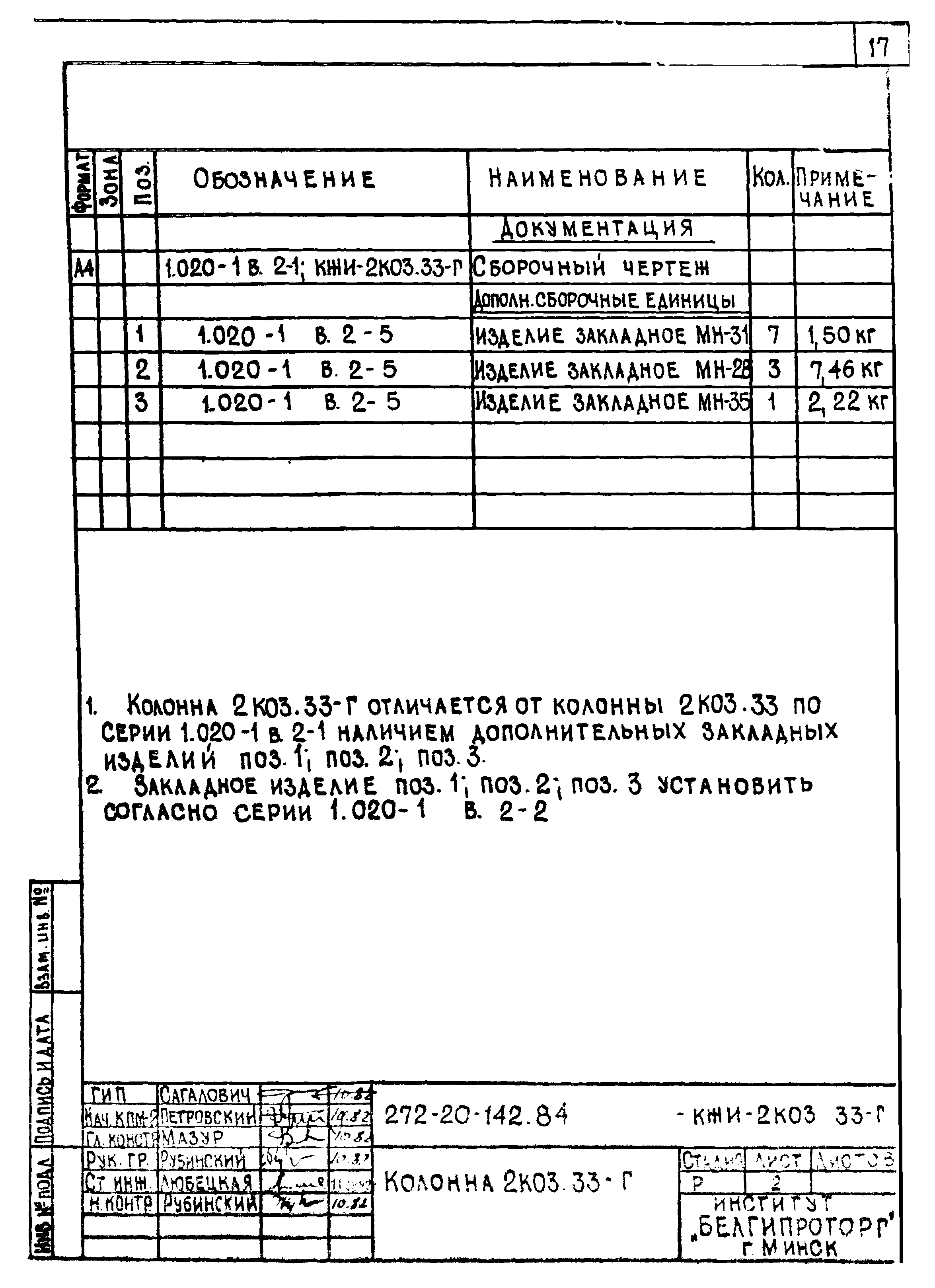 Типовой проект 272-20-142.84