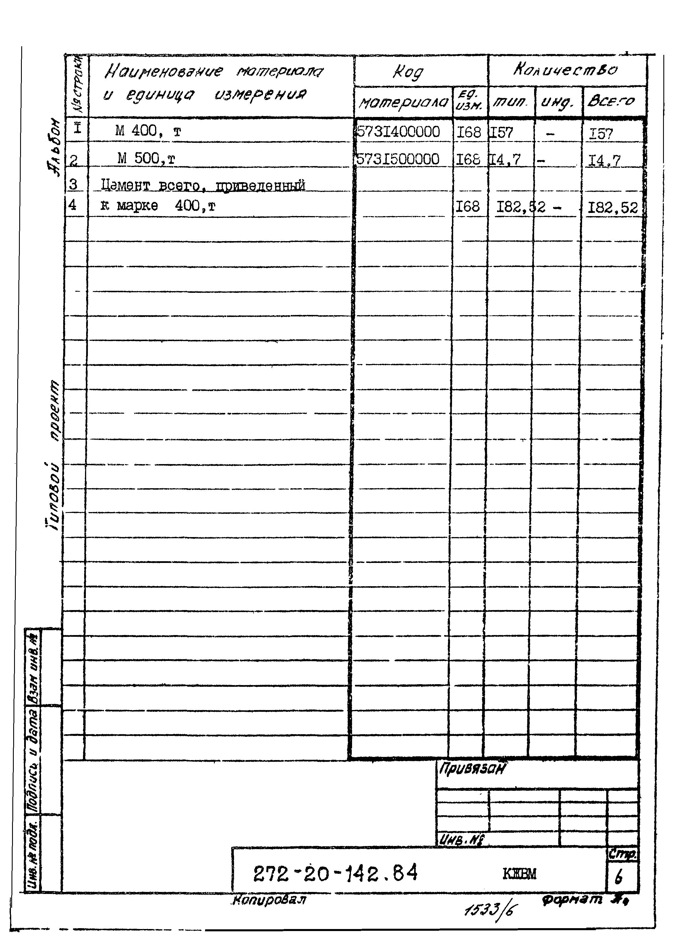 Типовой проект 272-20-142.84