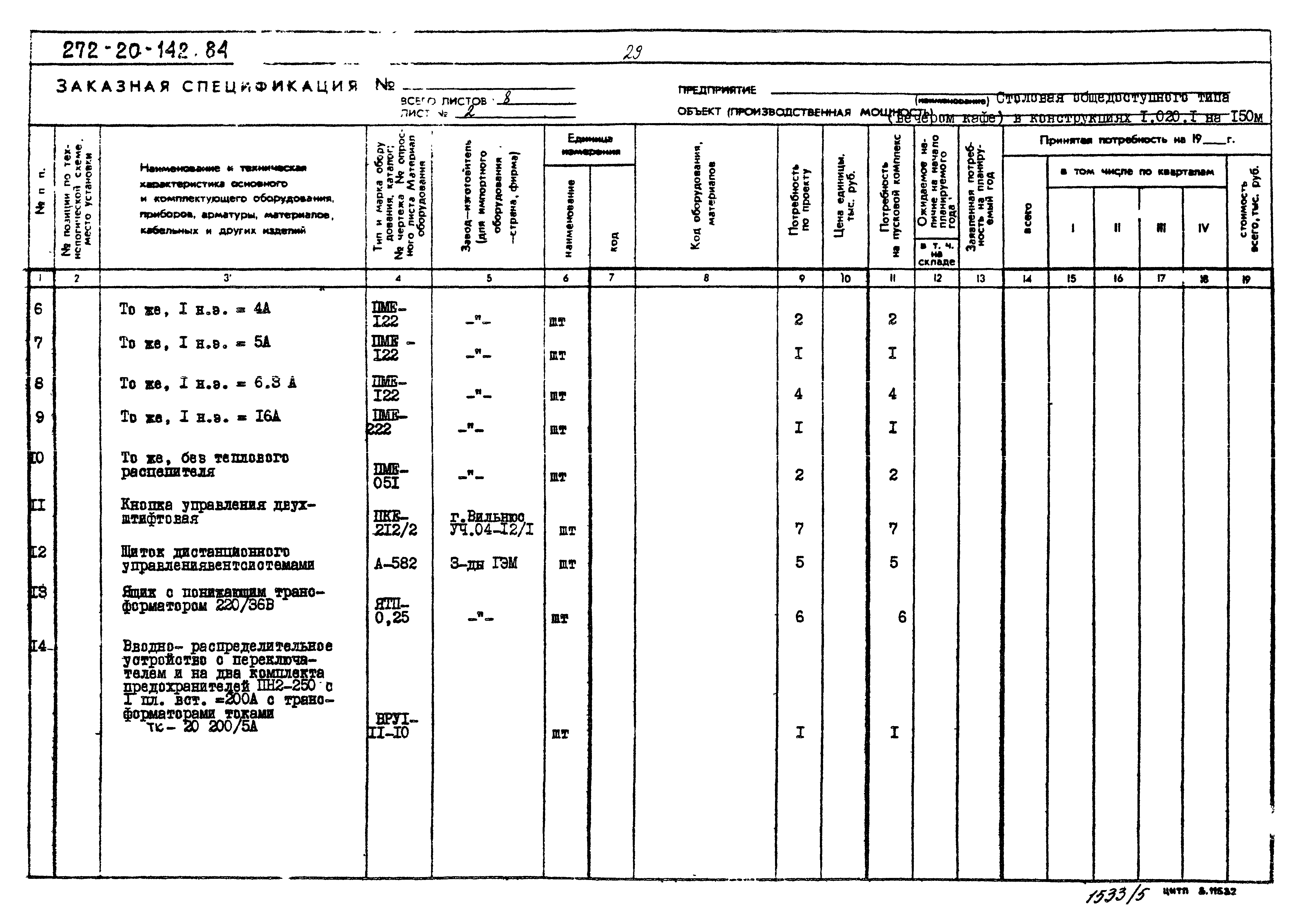 Типовой проект 272-20-142.84