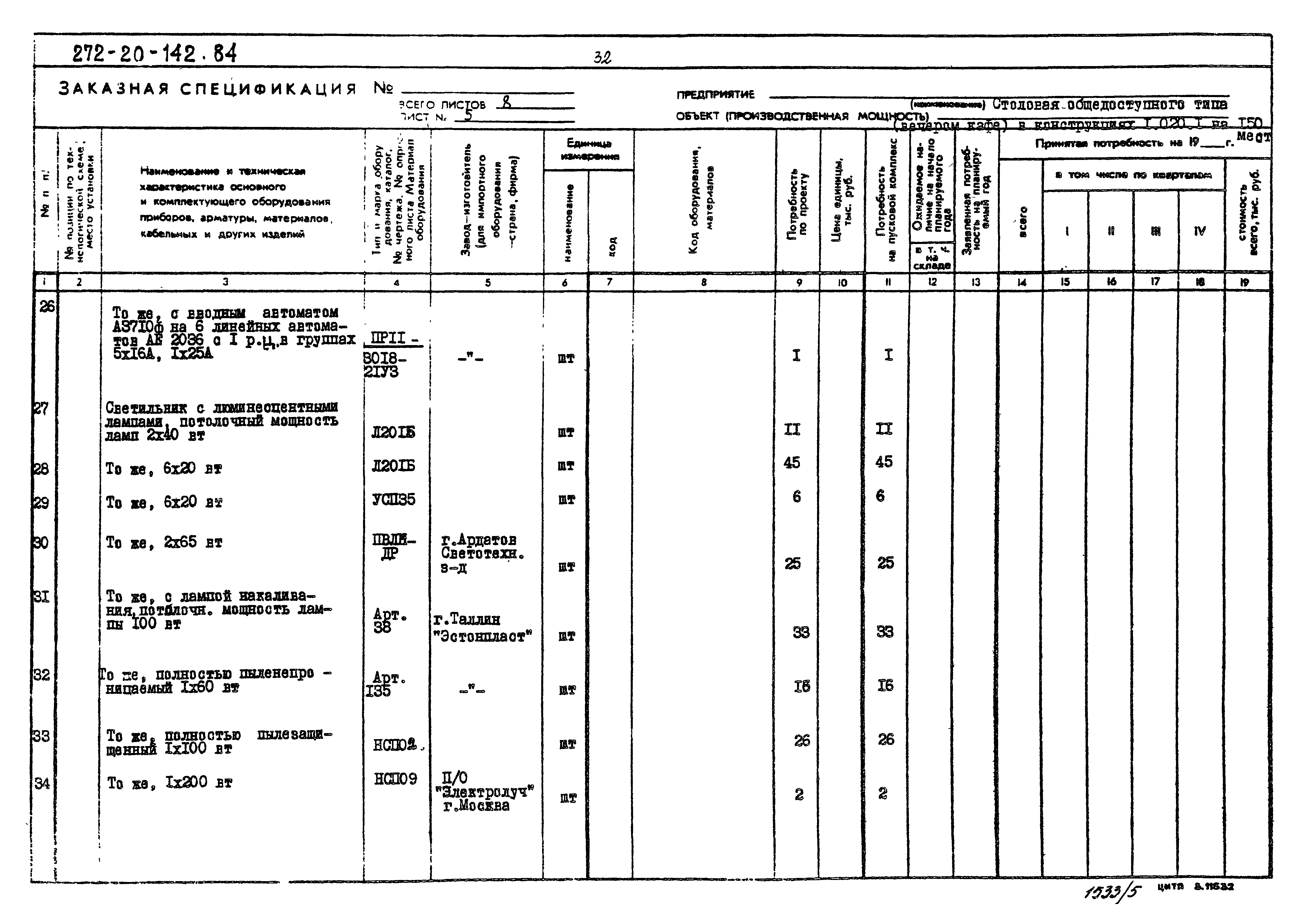 Типовой проект 272-20-142.84