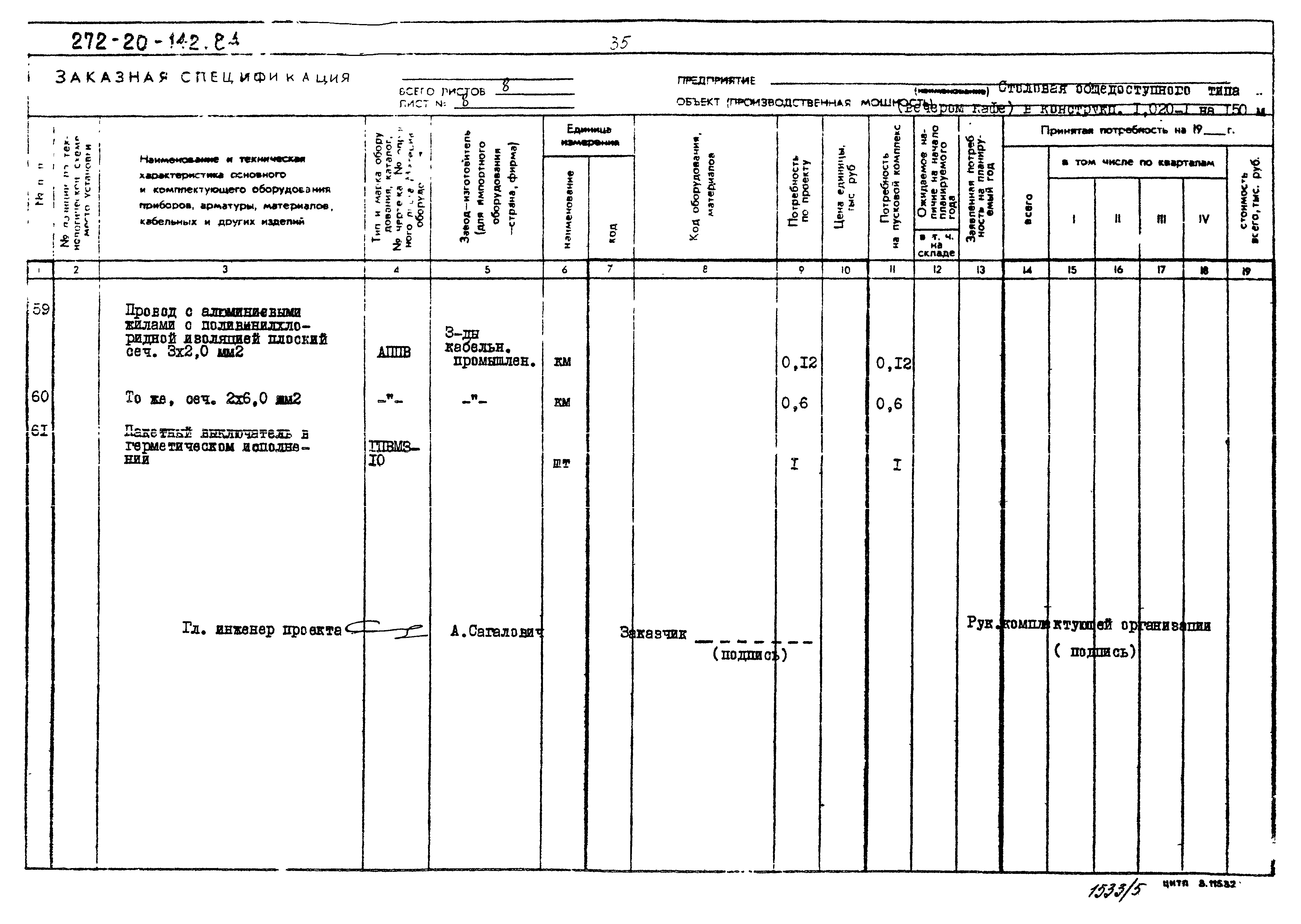 Типовой проект 272-20-142.84