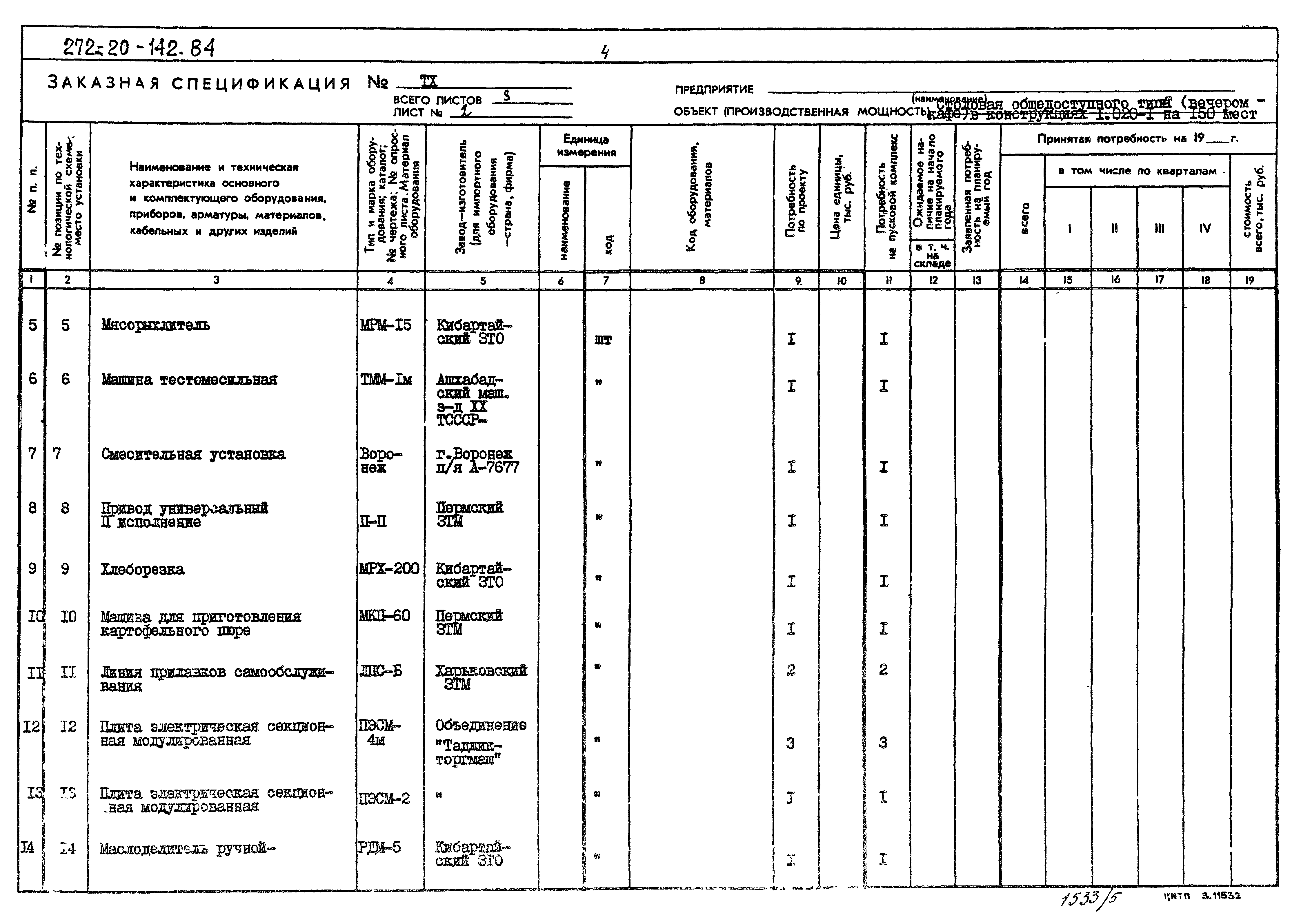 Типовой проект 272-20-142.84