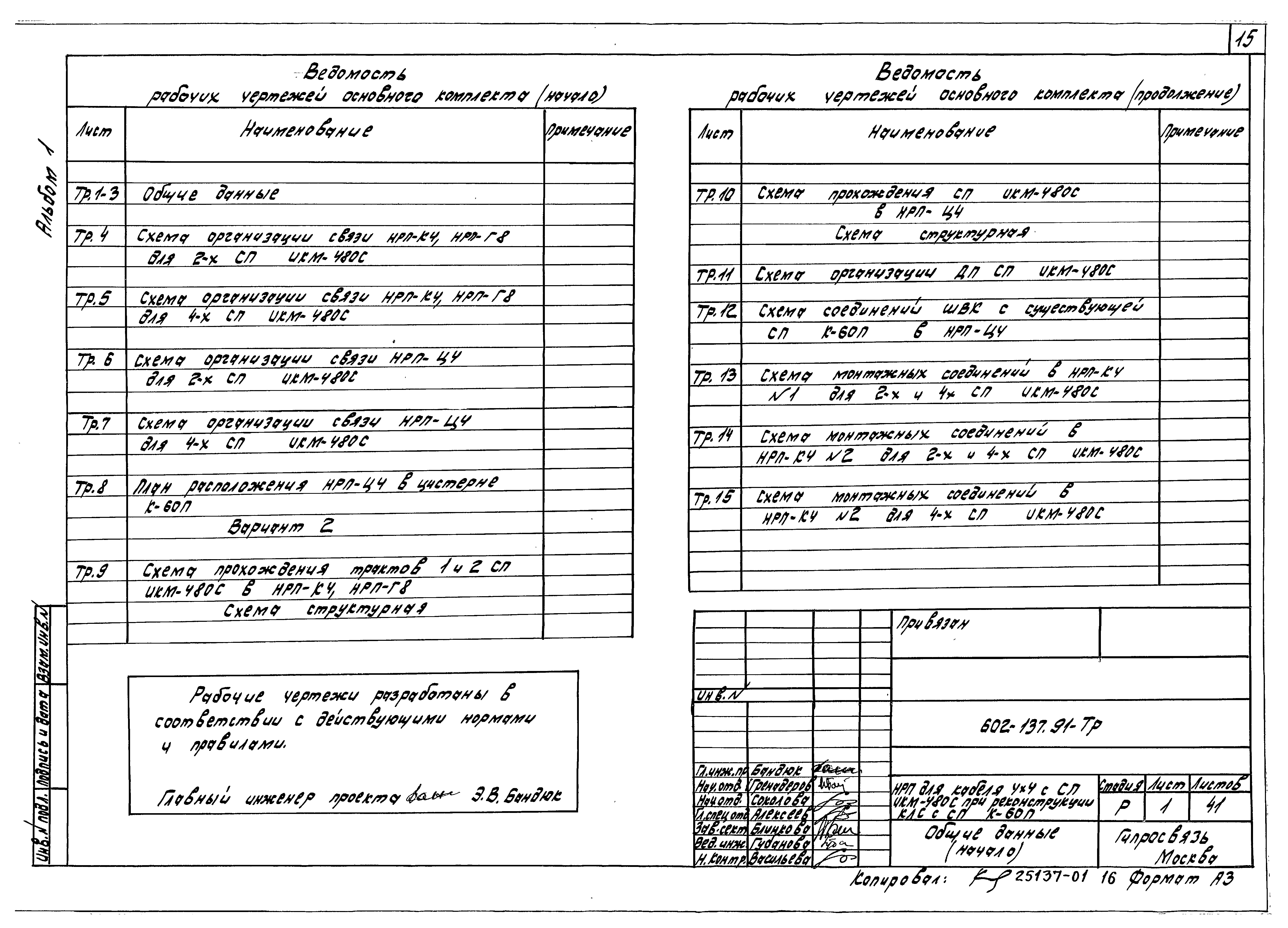 Типовой проект 602-137.91