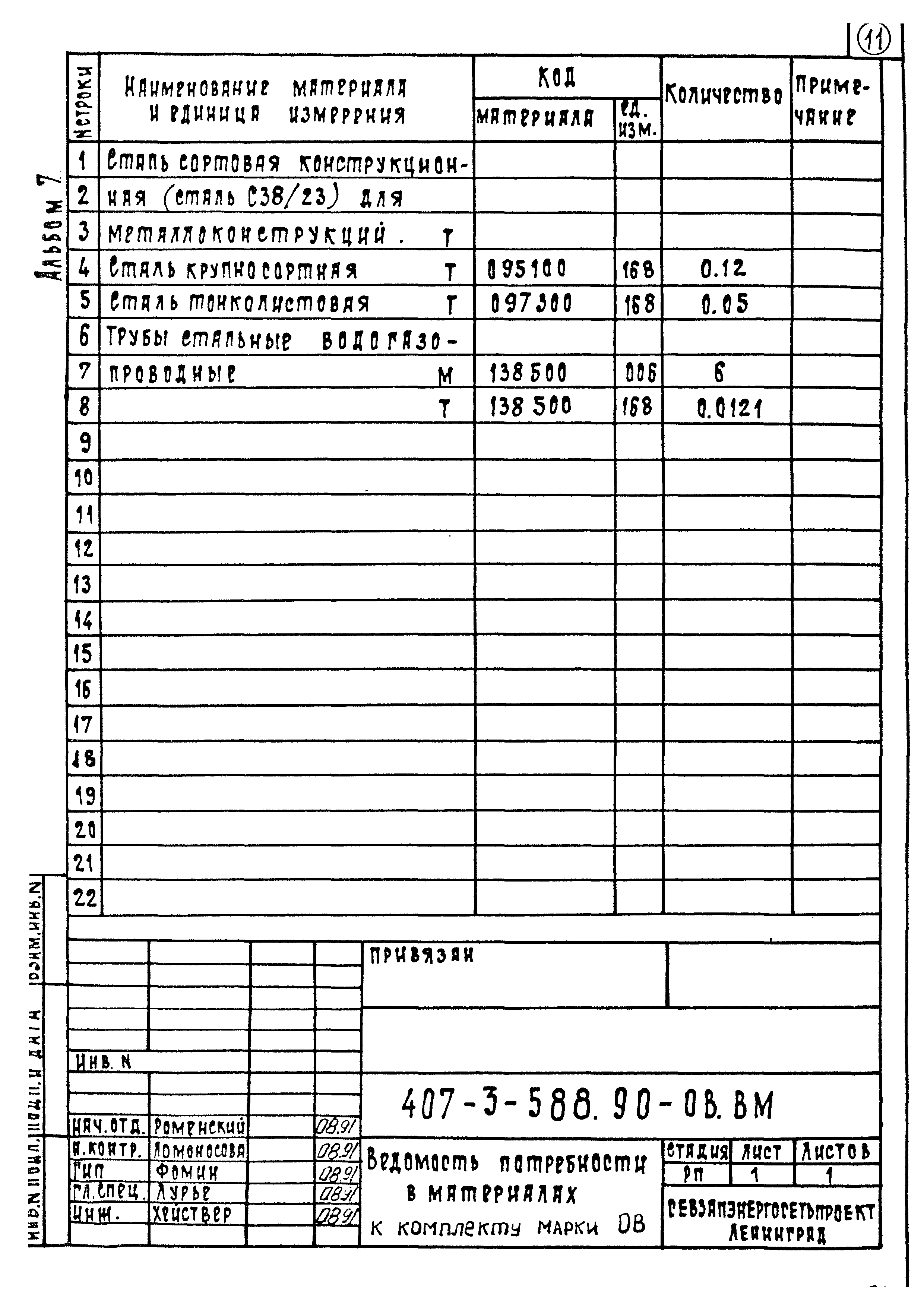 Типовой проект 407-3-588.90