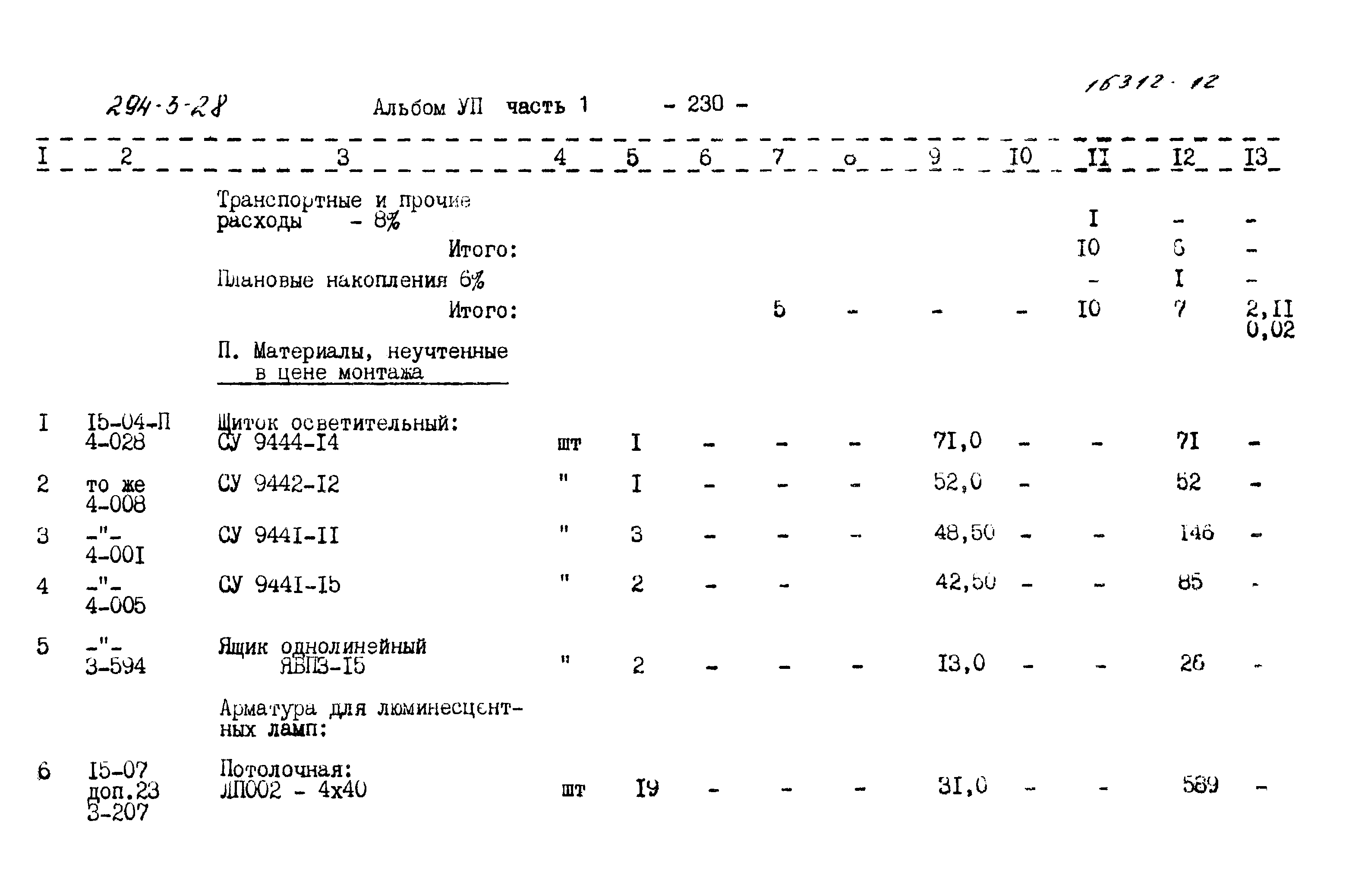 Типовой проект 294-3-28