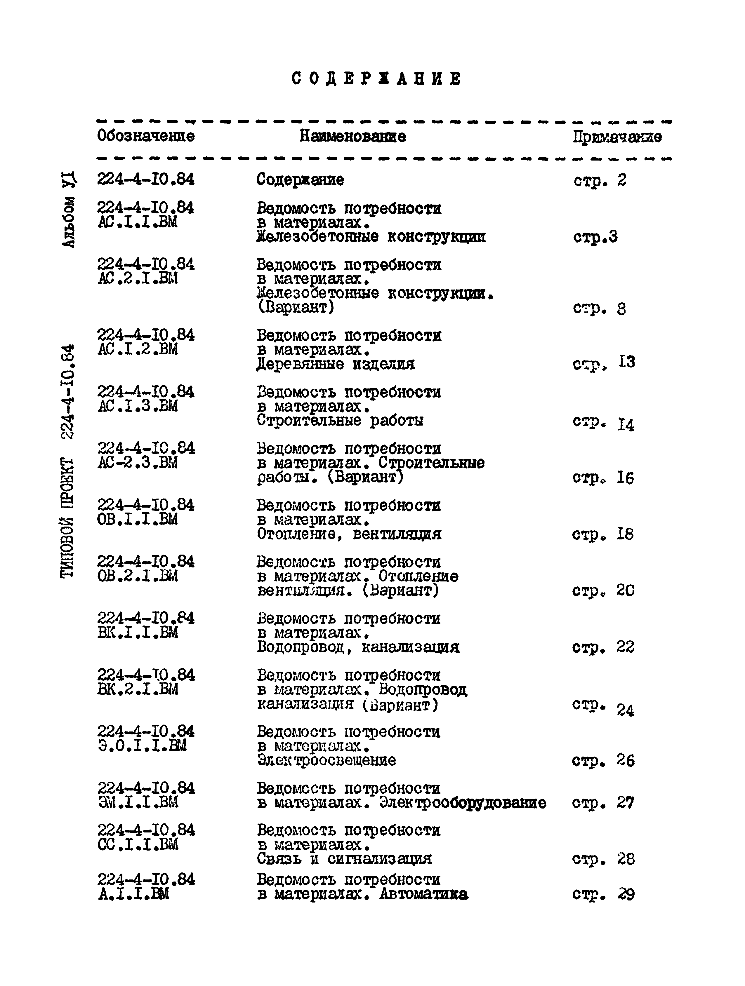 Типовой проект 224-4-10.84