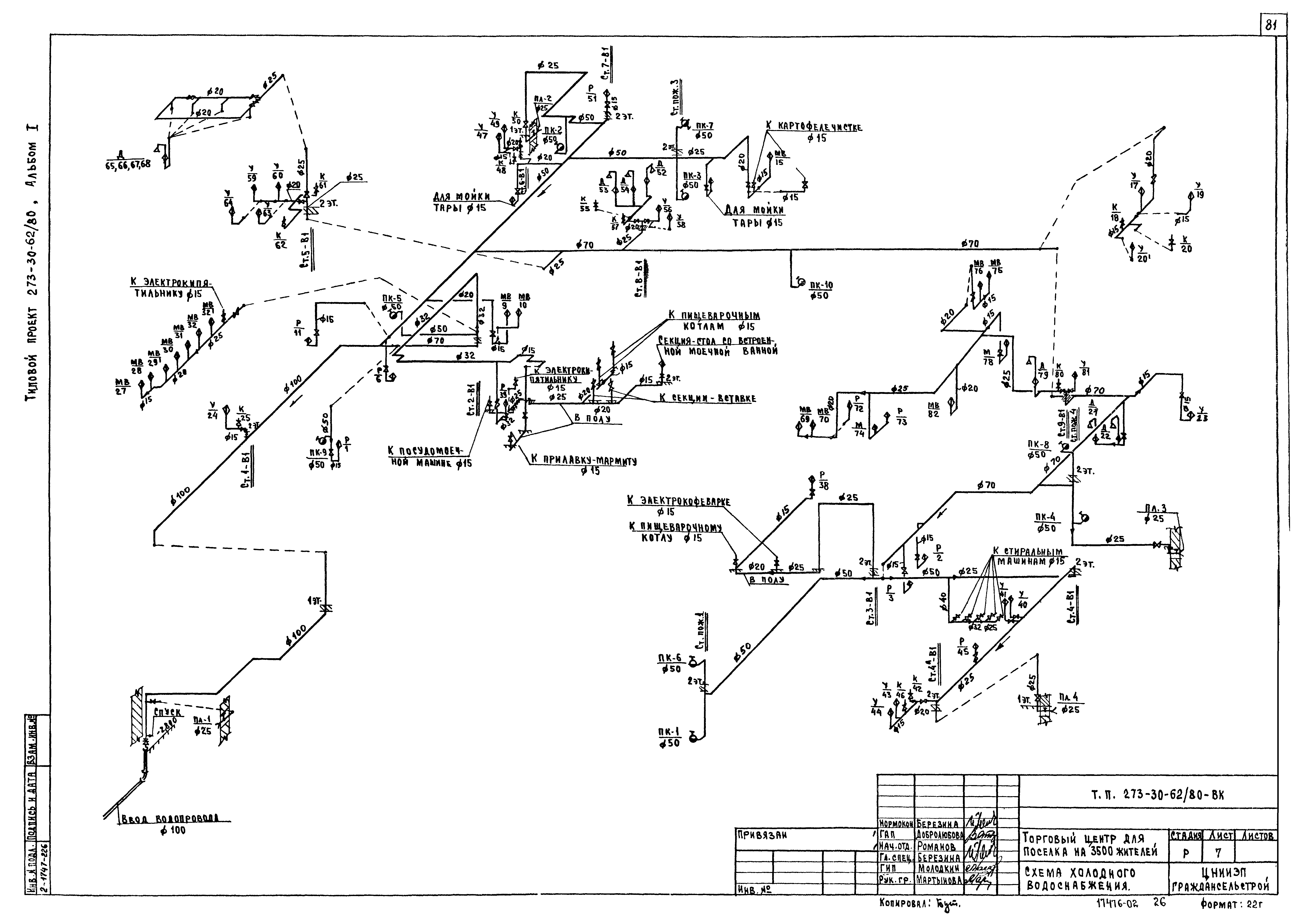 Типовой проект 273-30-62/80