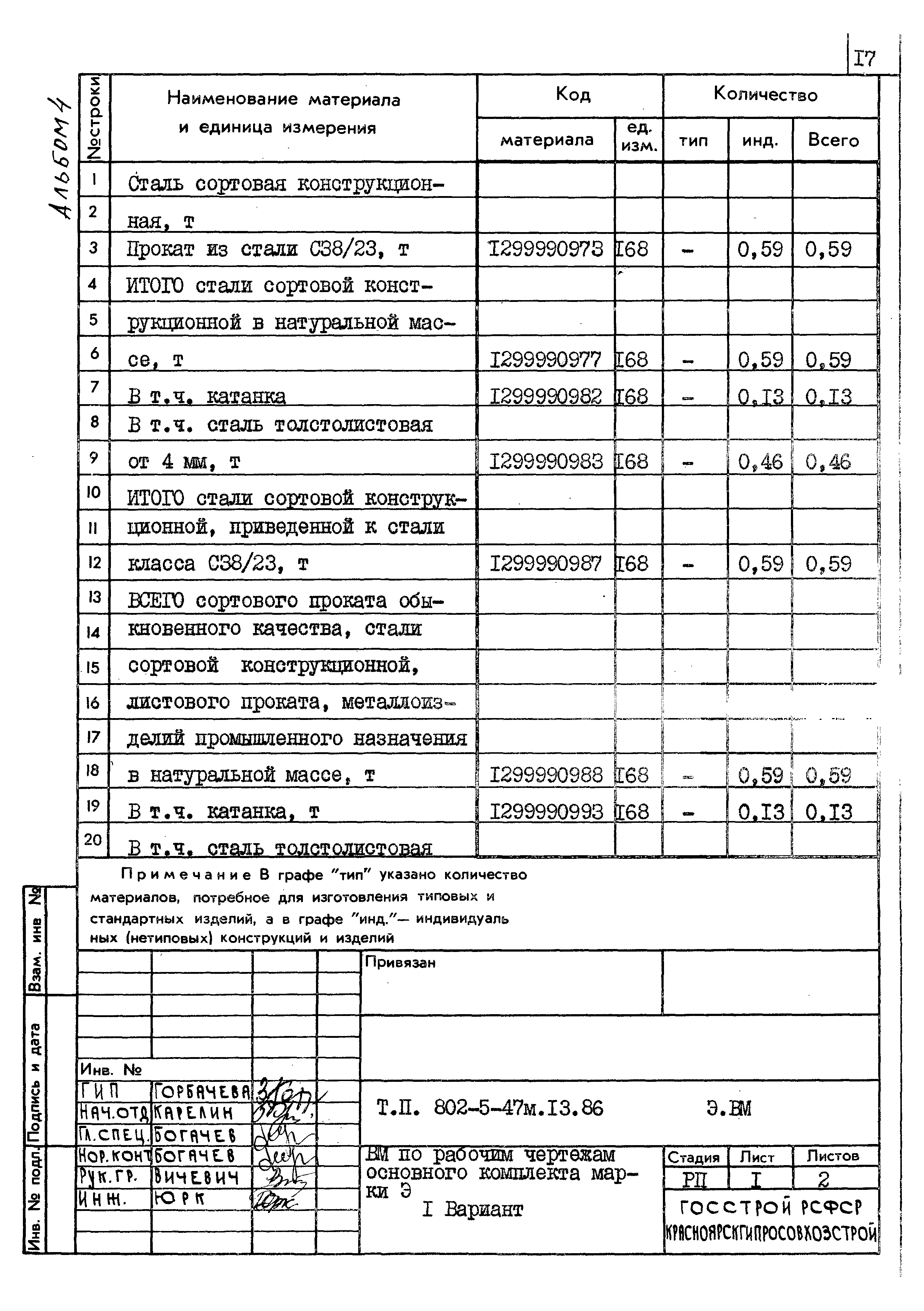 Типовой проект 802-5-47м.13.86