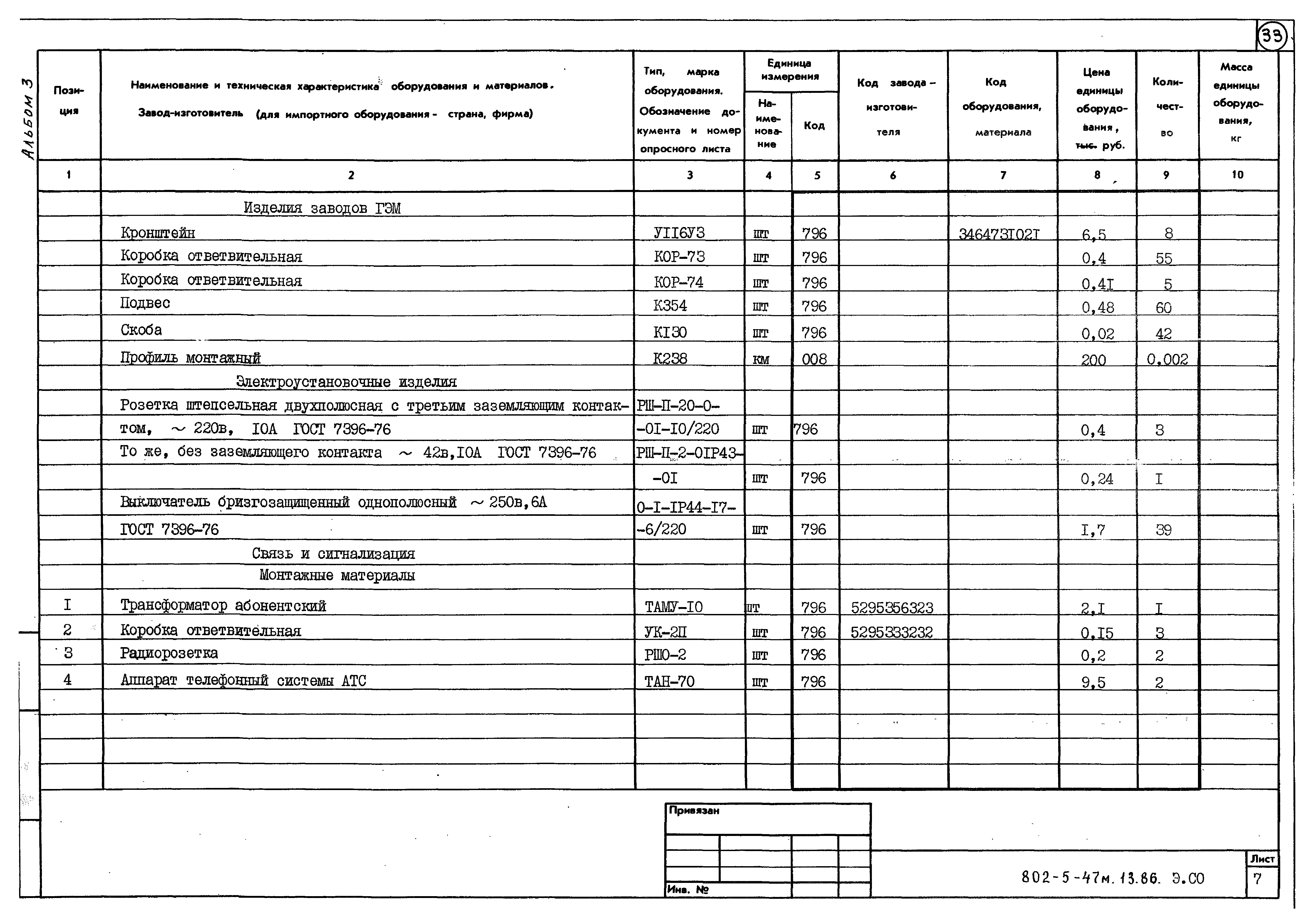 Типовой проект 802-5-47м.13.86