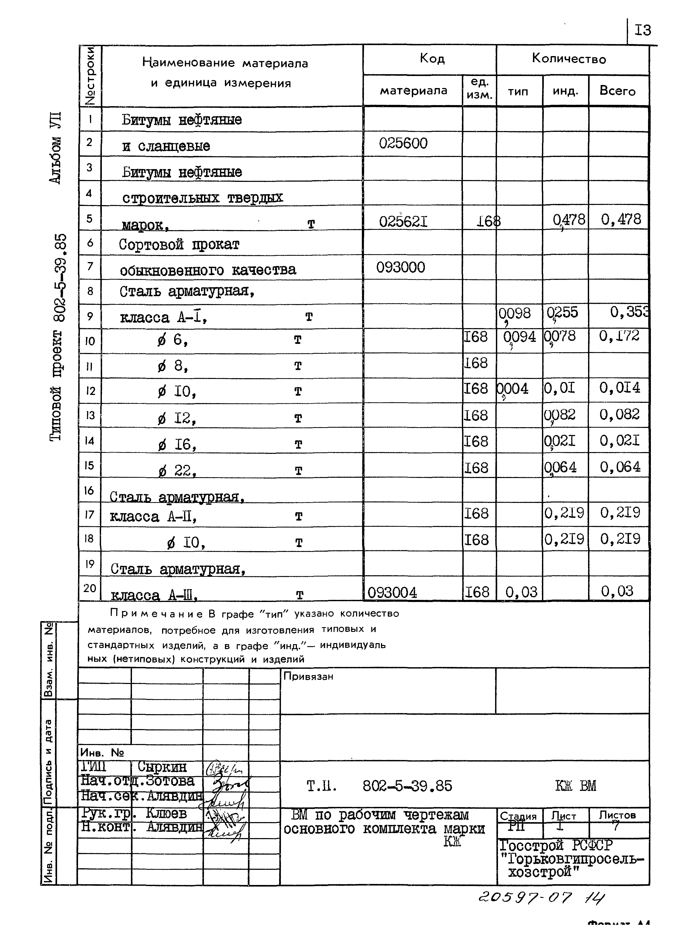 Типовой проект 802-5-39.85