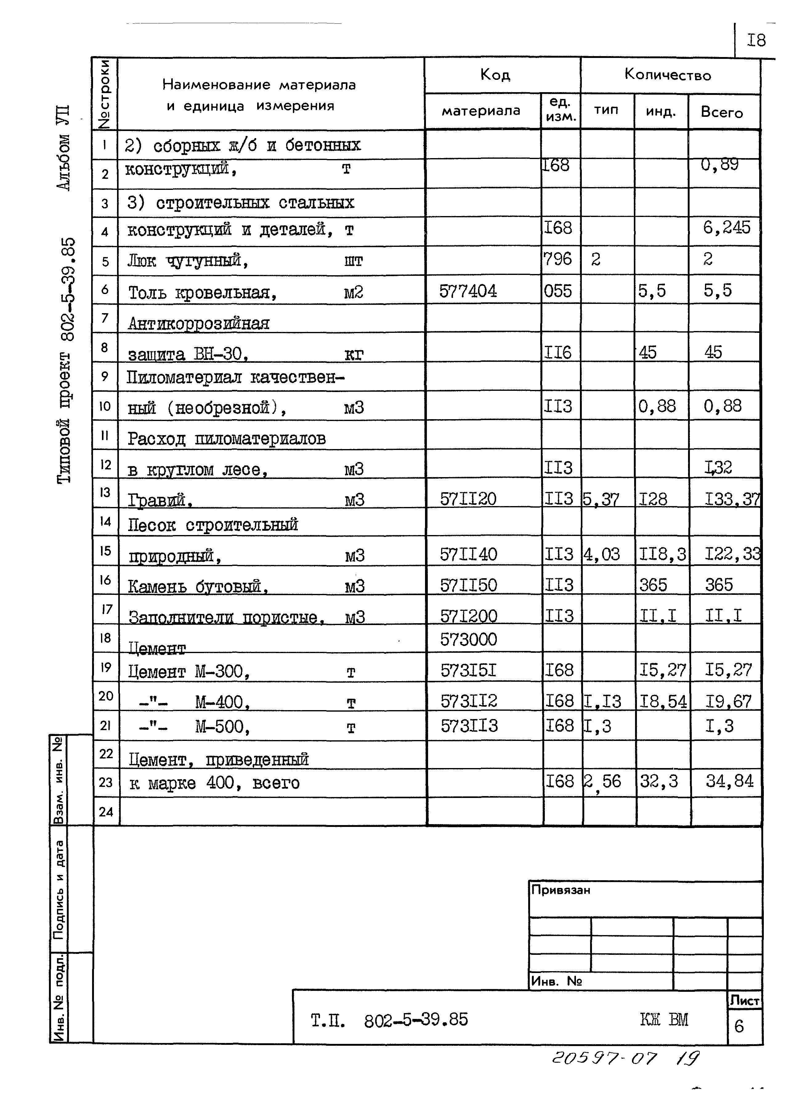 Типовой проект 802-5-39.85