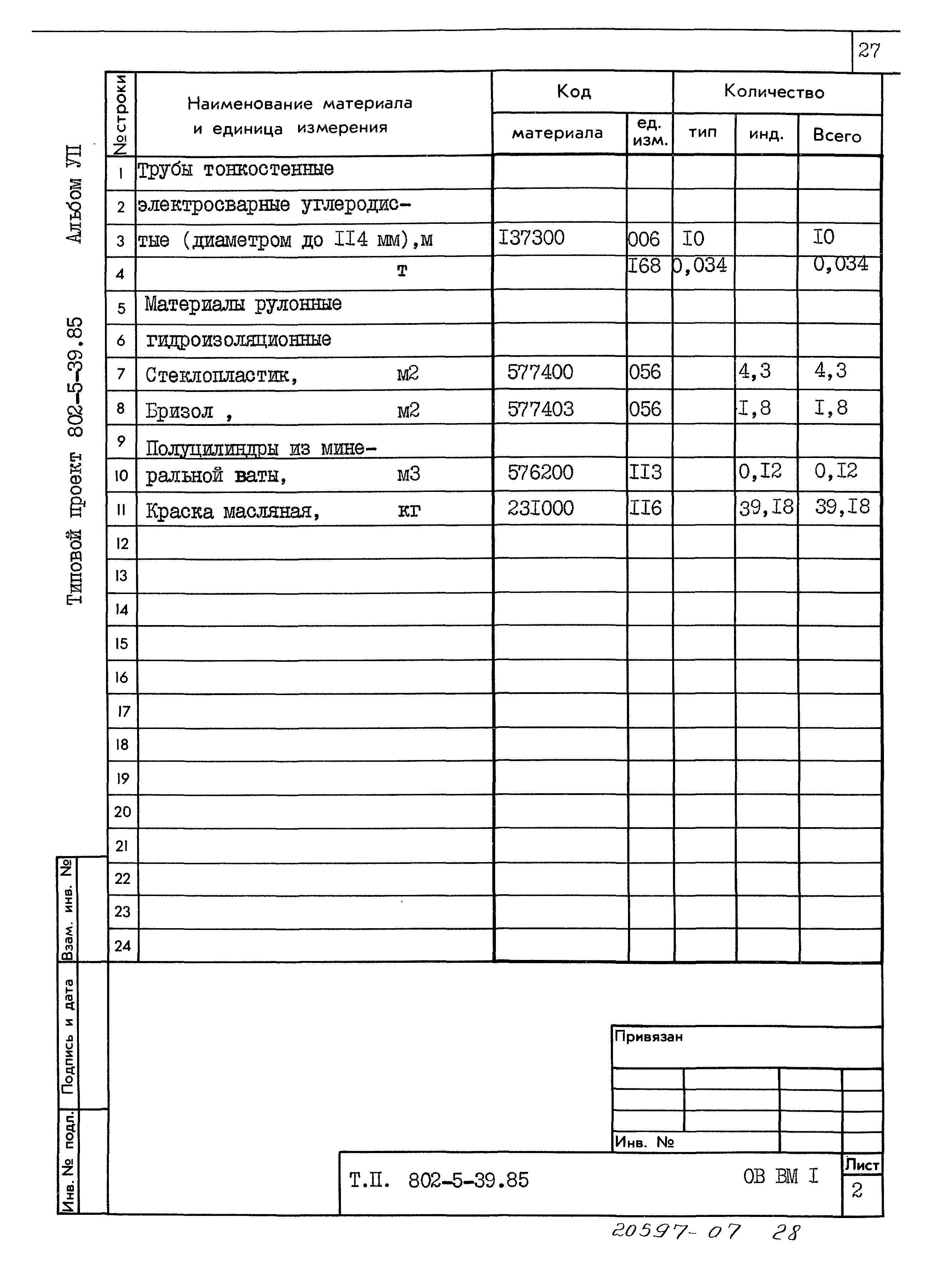 Типовой проект 802-5-39.85