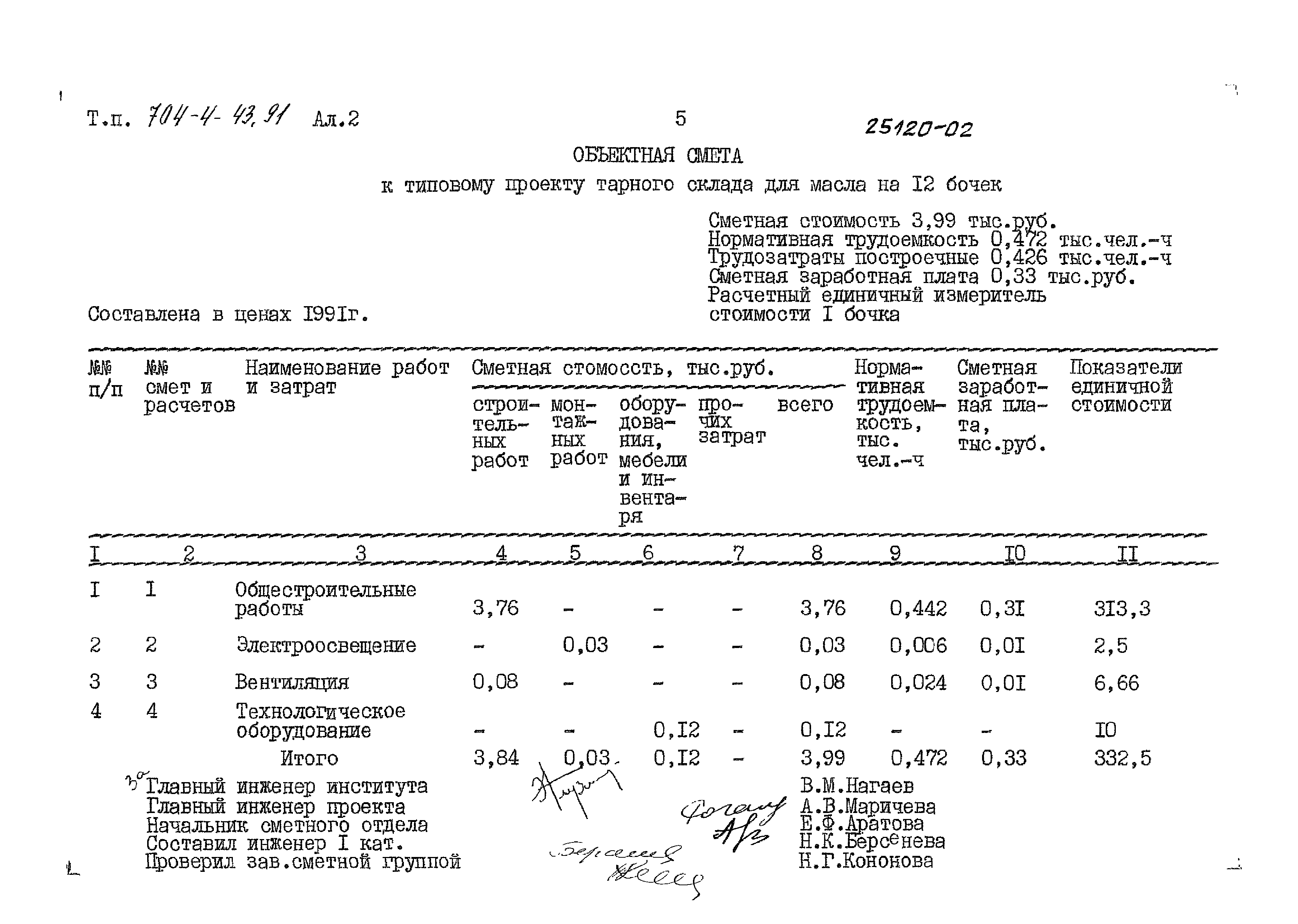 Типовой проект 704-4-43.91