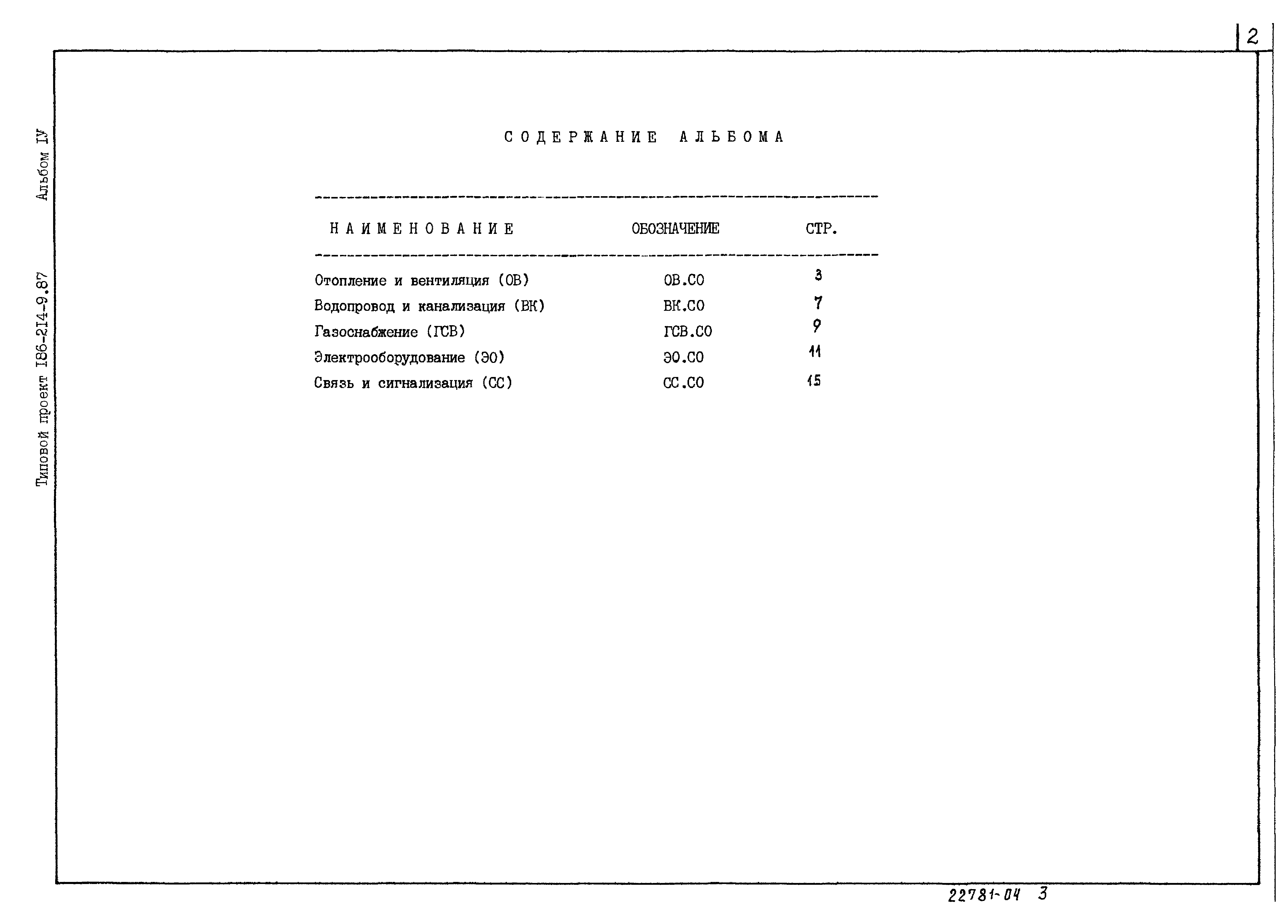 Типовой проект 186-214-9.87