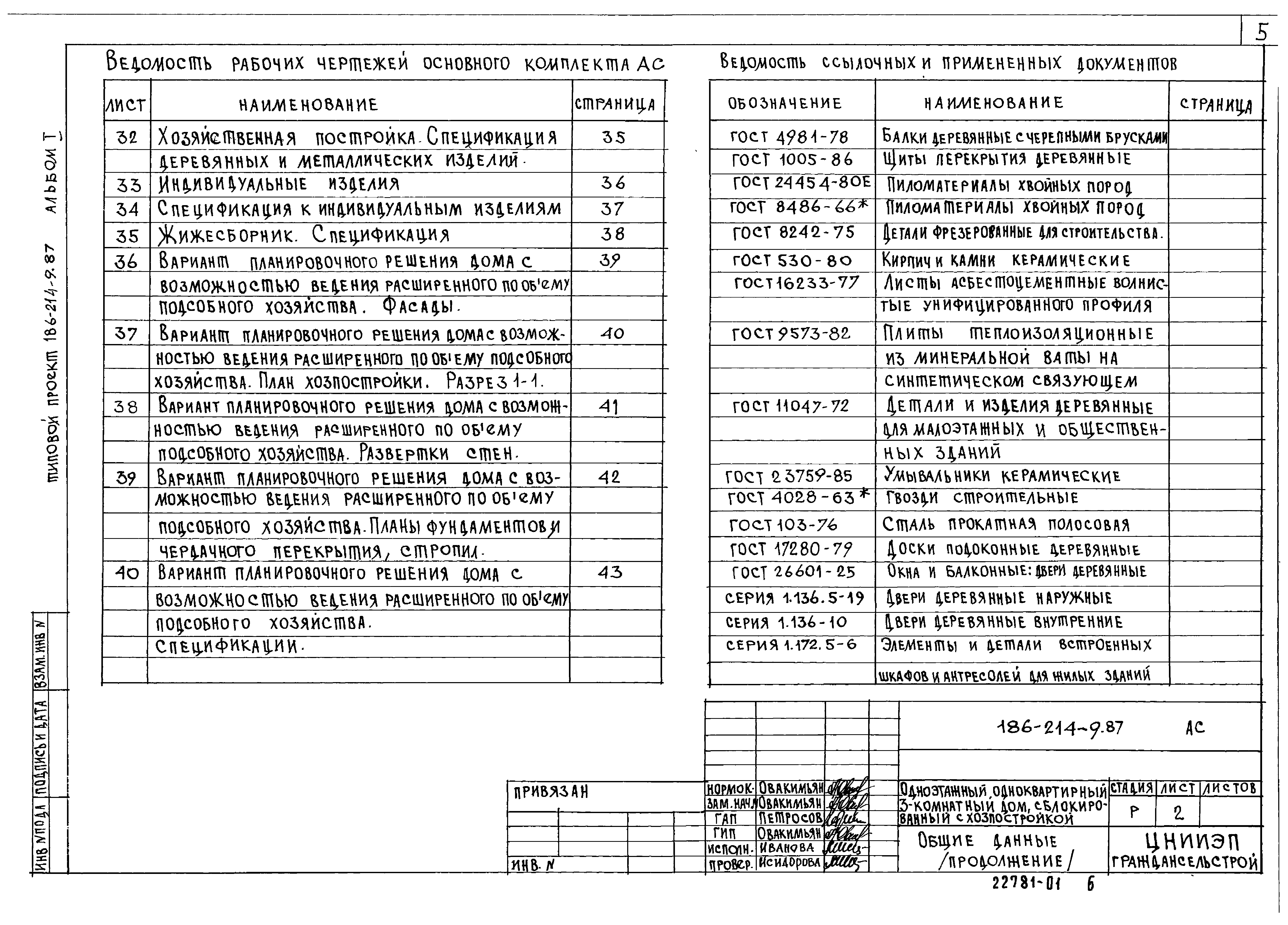 Типовой проект 186-214-9.87