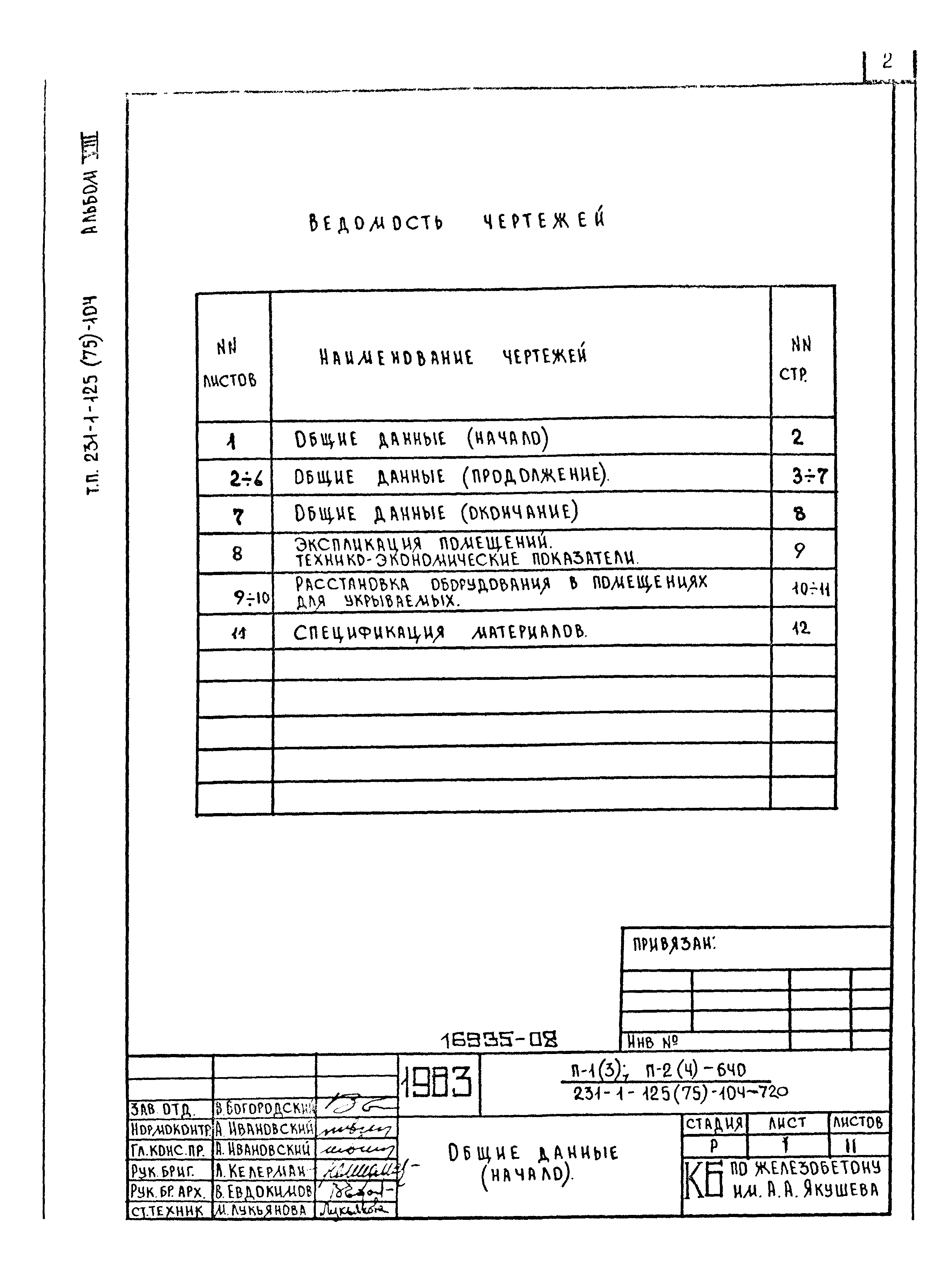 Типовой проект 231-1-125/75/-104