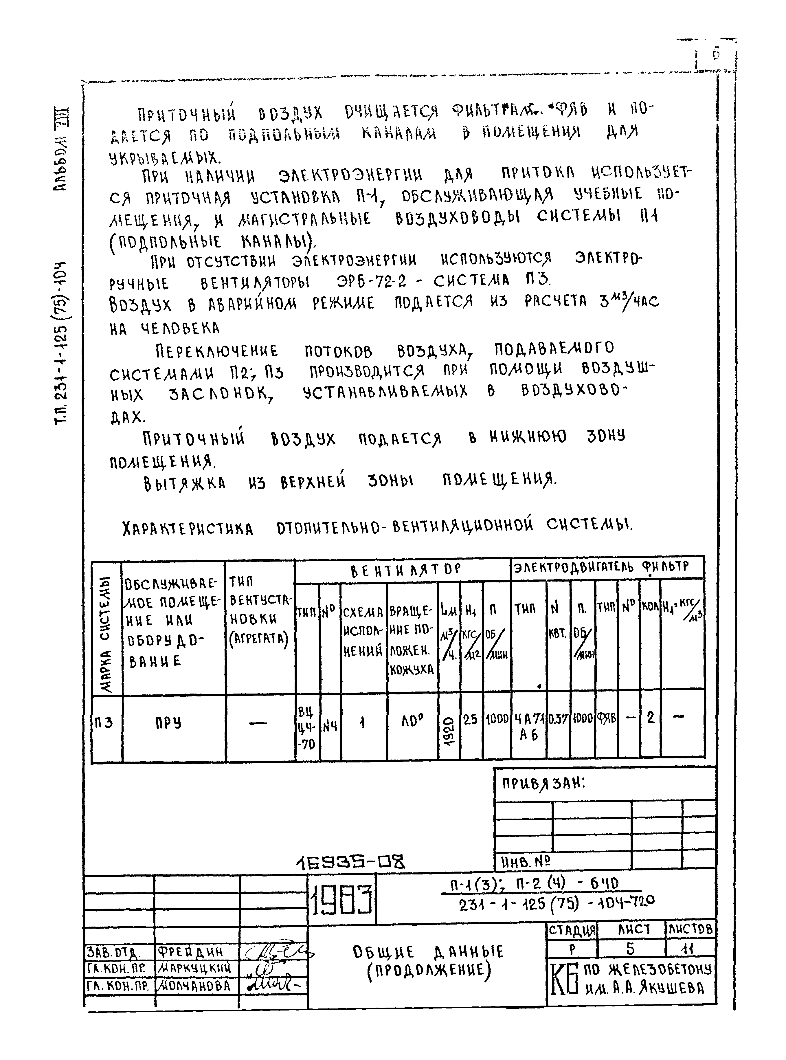 Типовой проект 231-1-125/75/-104