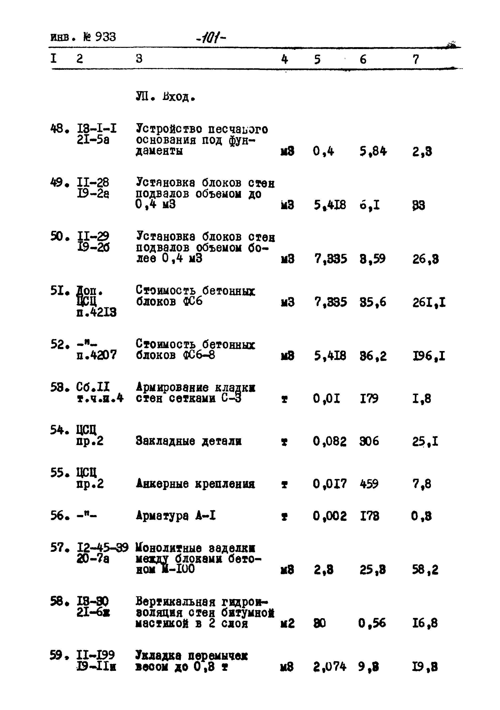 Типовой проект Ау-II,III,IV-50-74/23