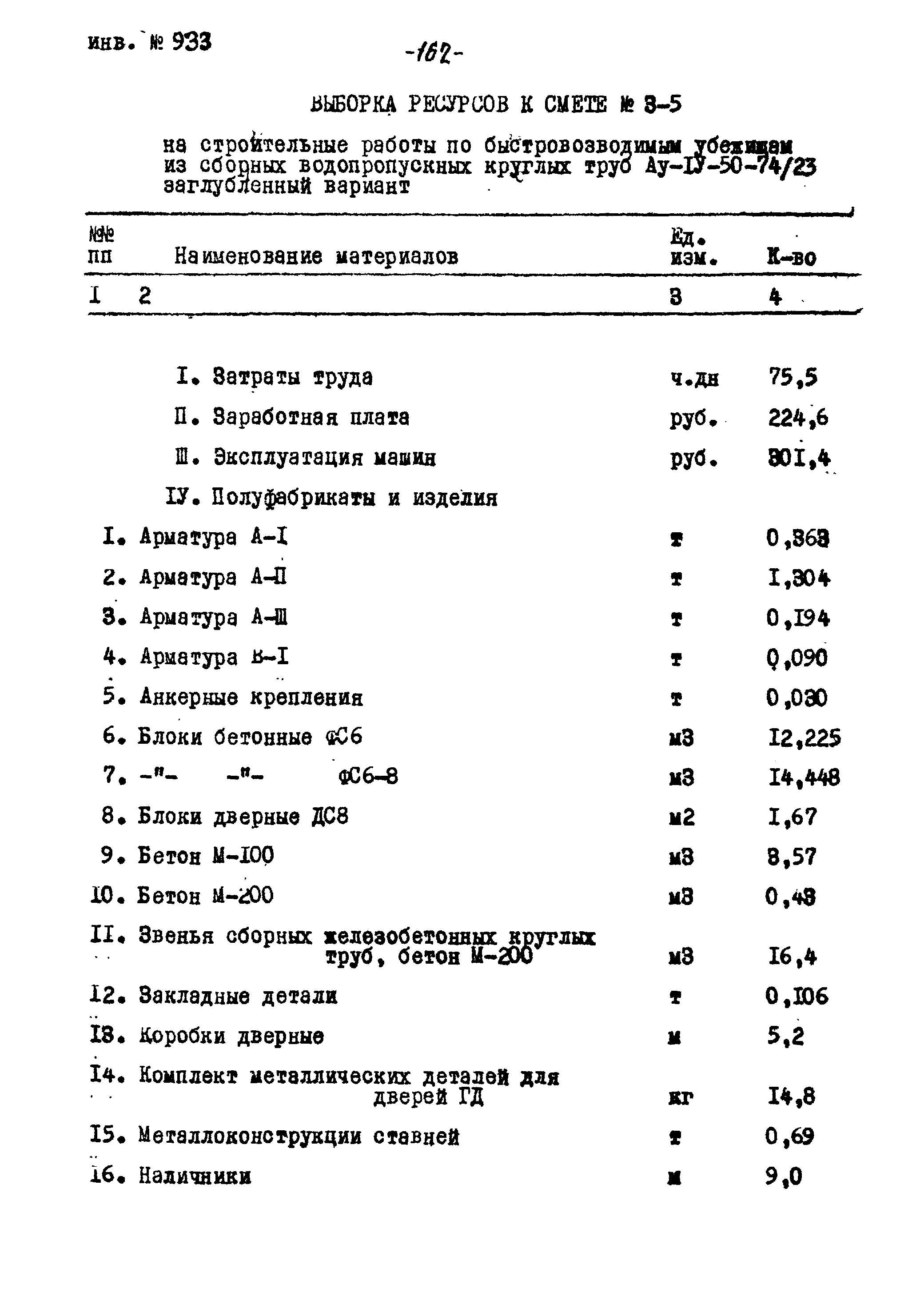 Типовой проект Ау-II,III,IV-50-74/23