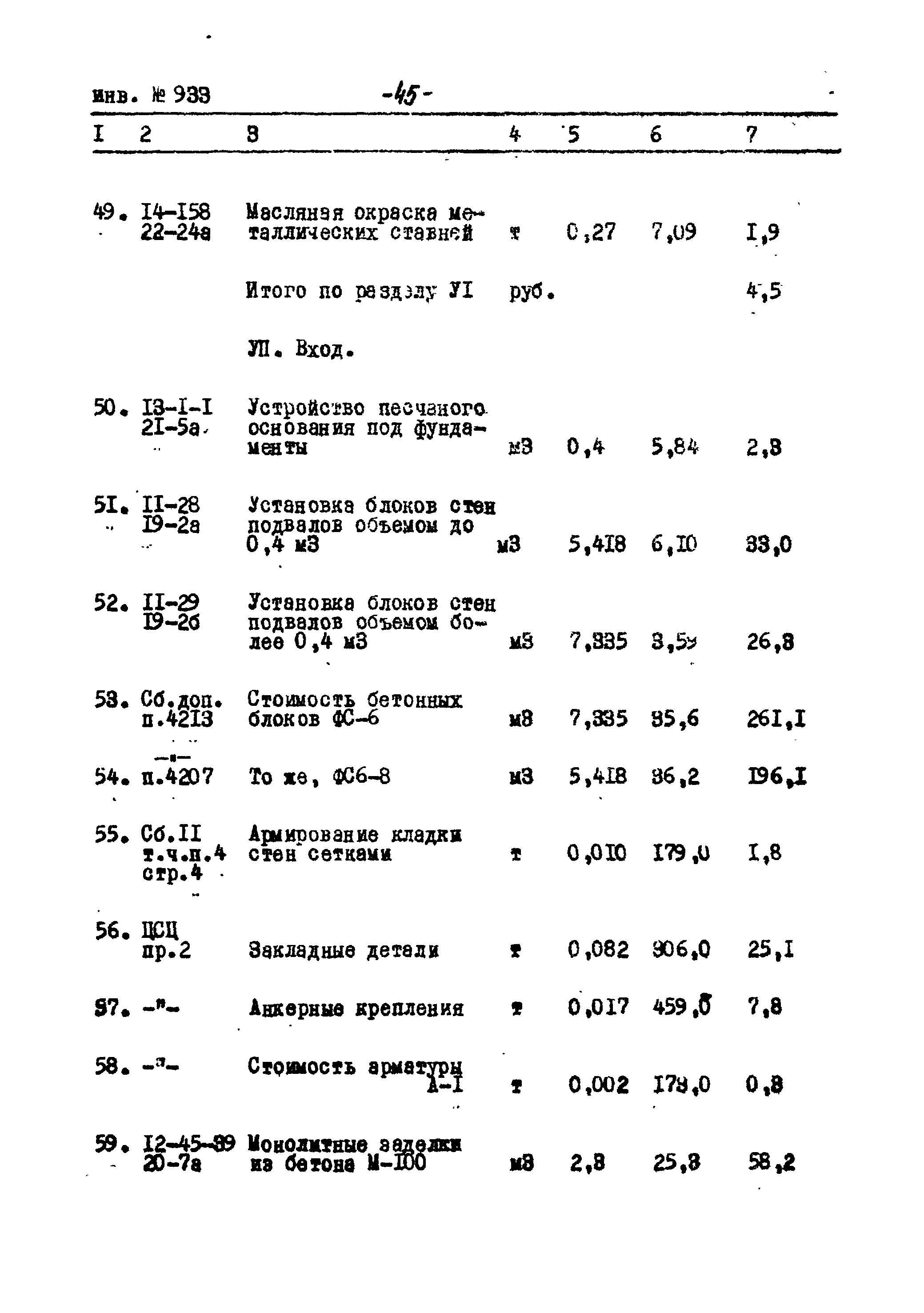 Типовой проект Ау-II,III,IV-50-74/23