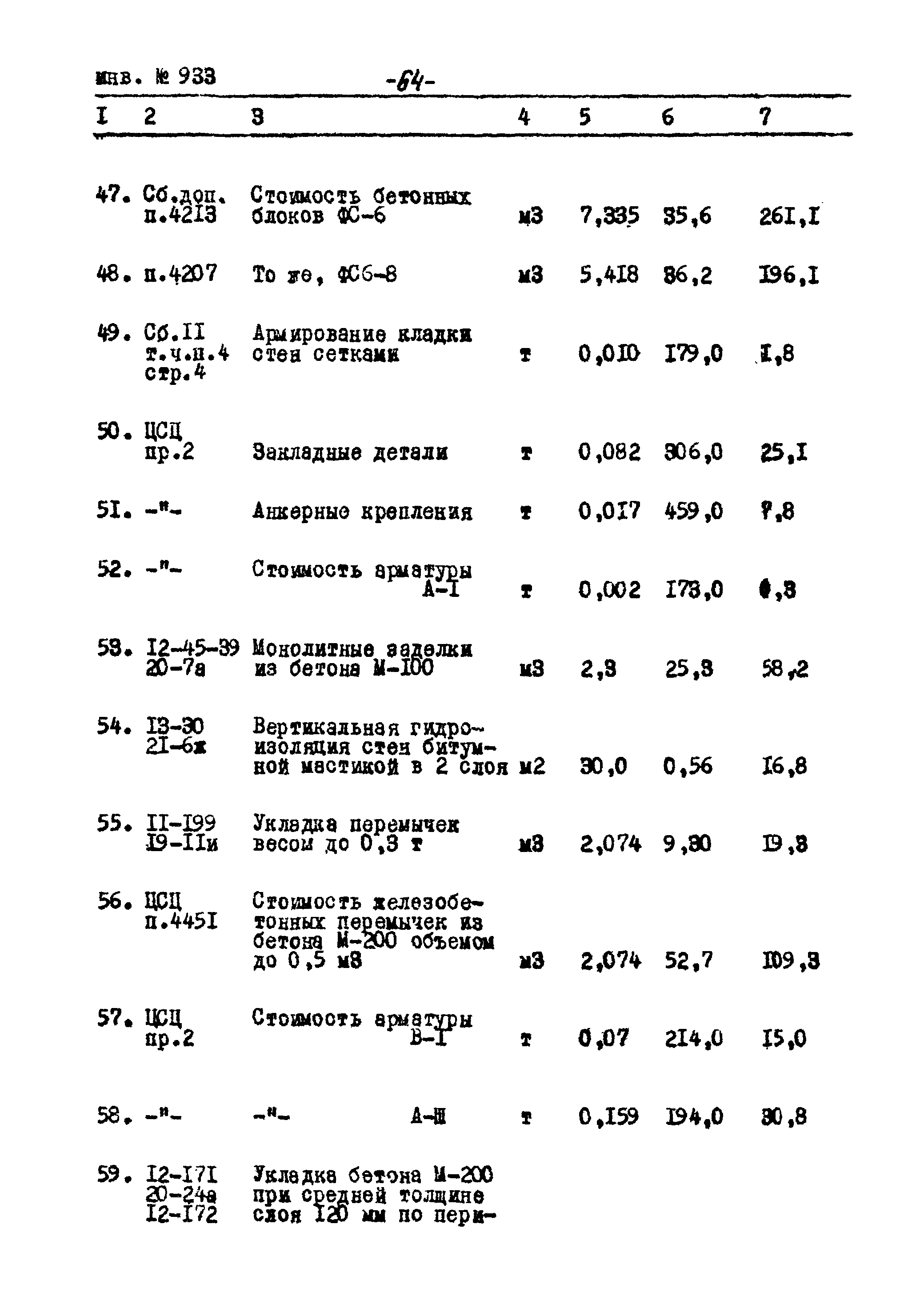 Типовой проект Ау-II,III,IV-50-74/23