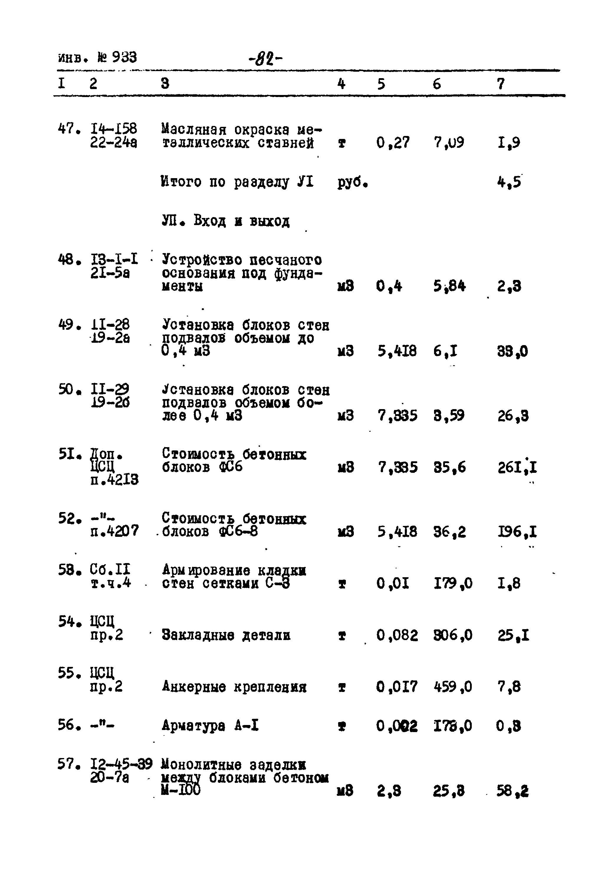 Типовой проект Ау-II,III,IV-50-74/23