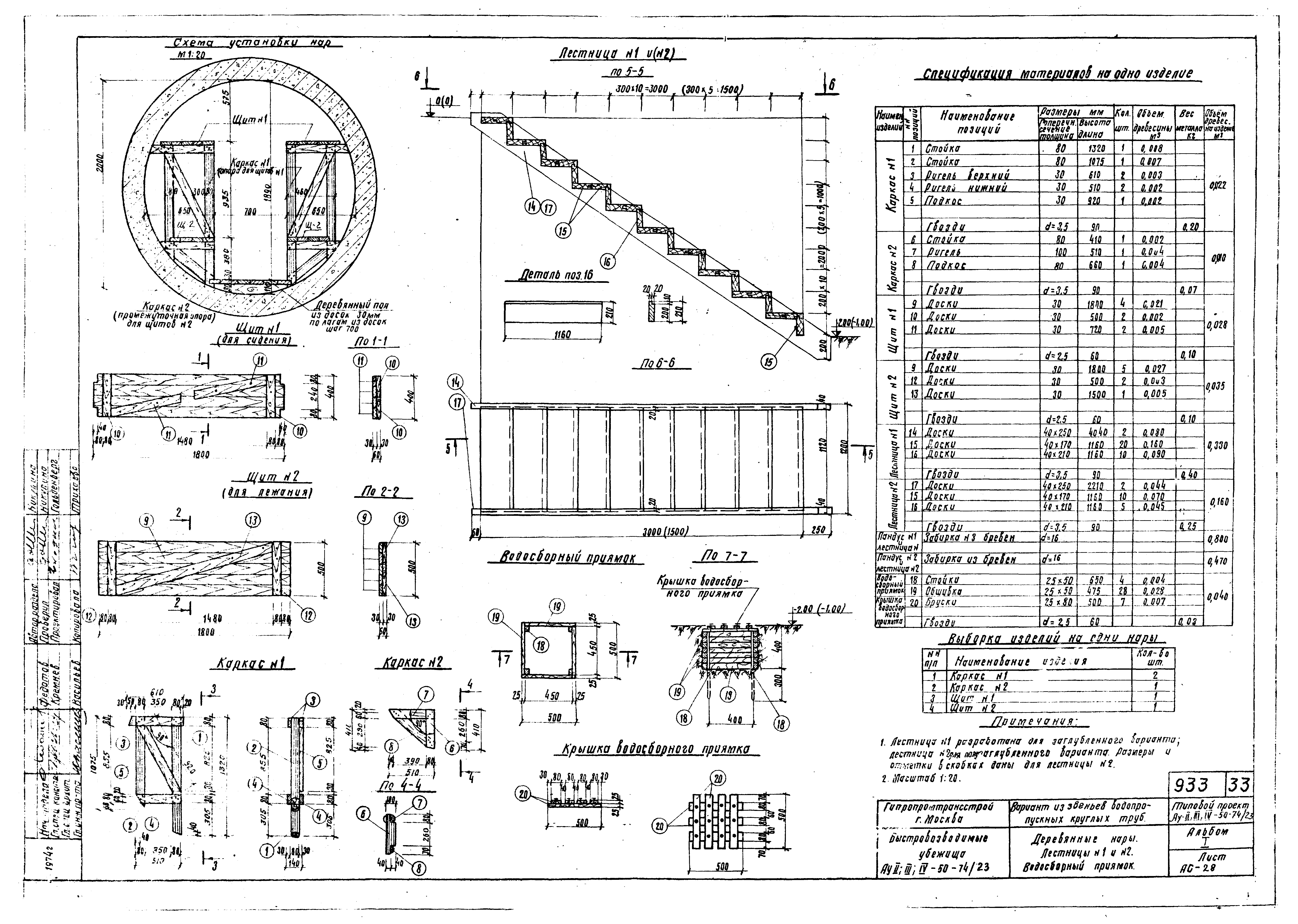 Типовой проект Ау-II,III,IV-50-74/23