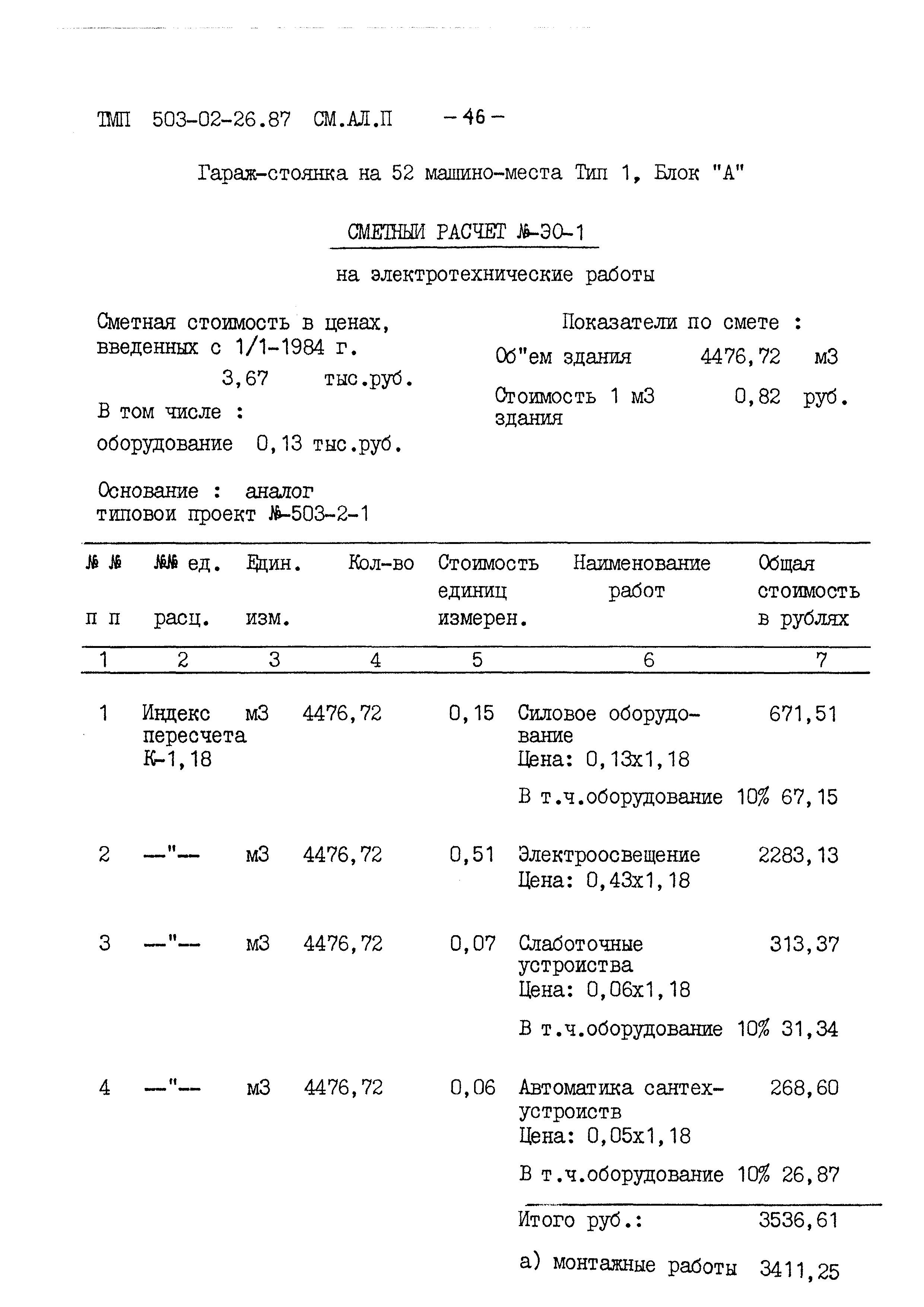 Типовые материалы для проектирования 503-02-26.87