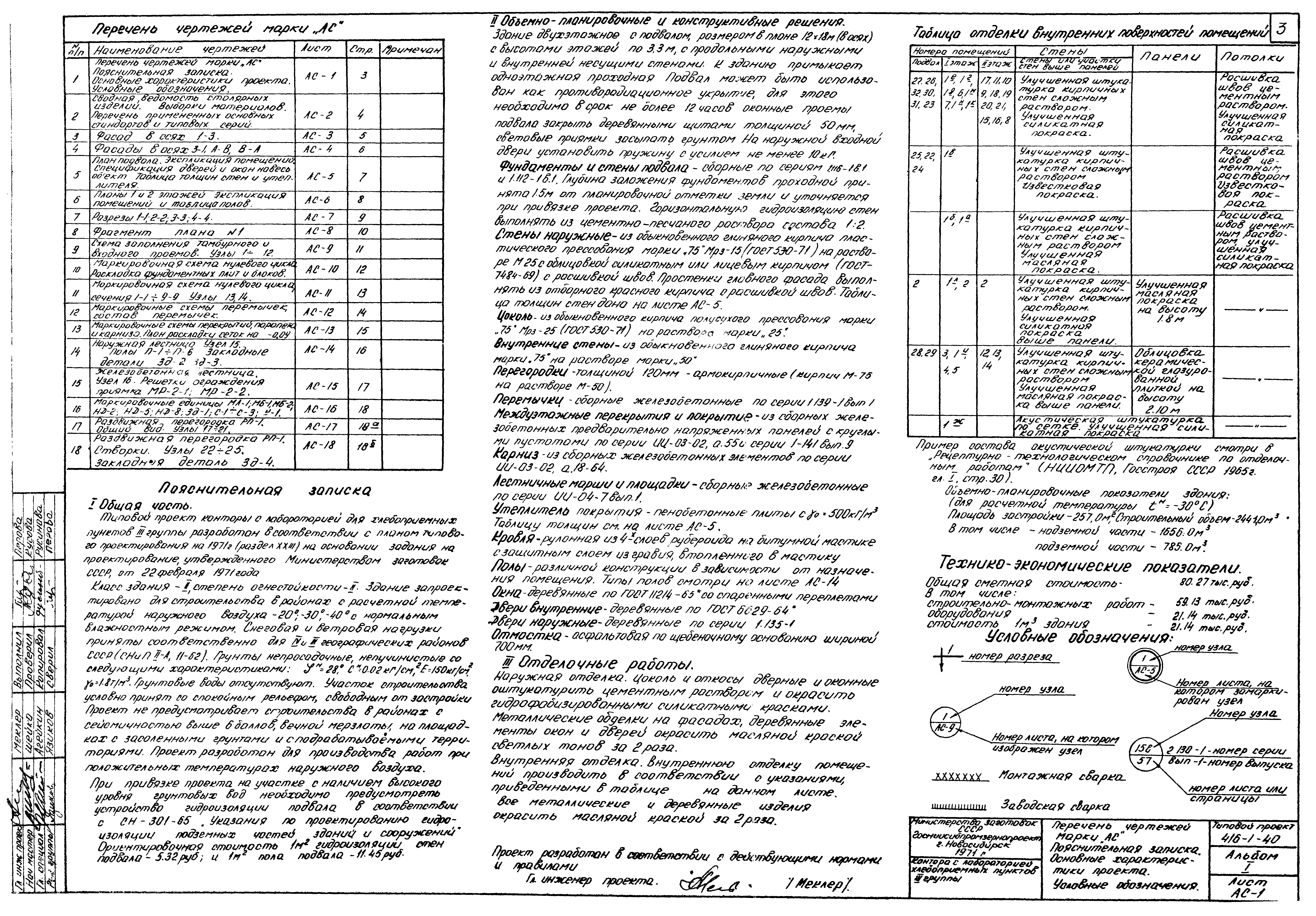 Типовой проект 416-1-40