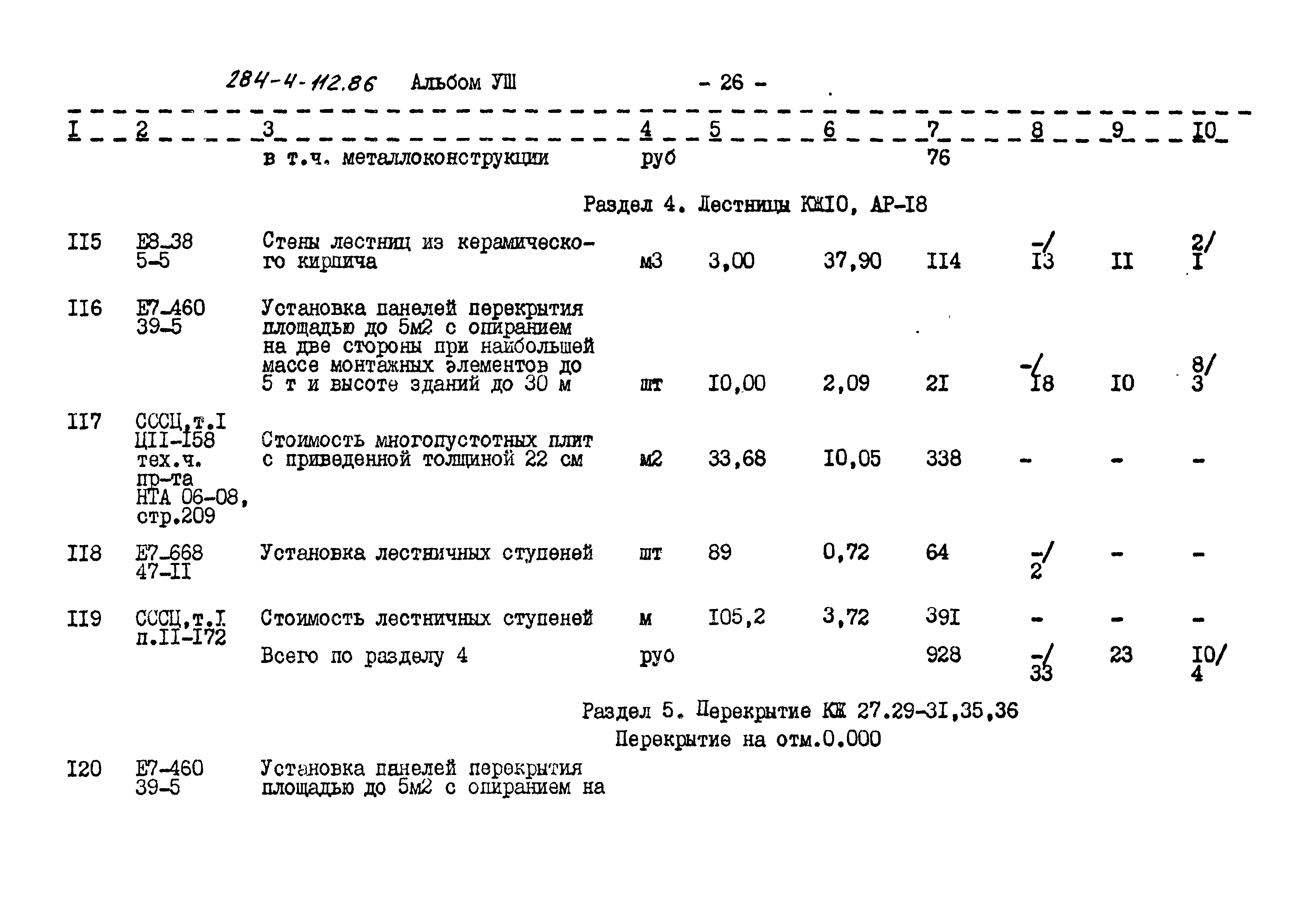 Типовой проект 284-4-112.86