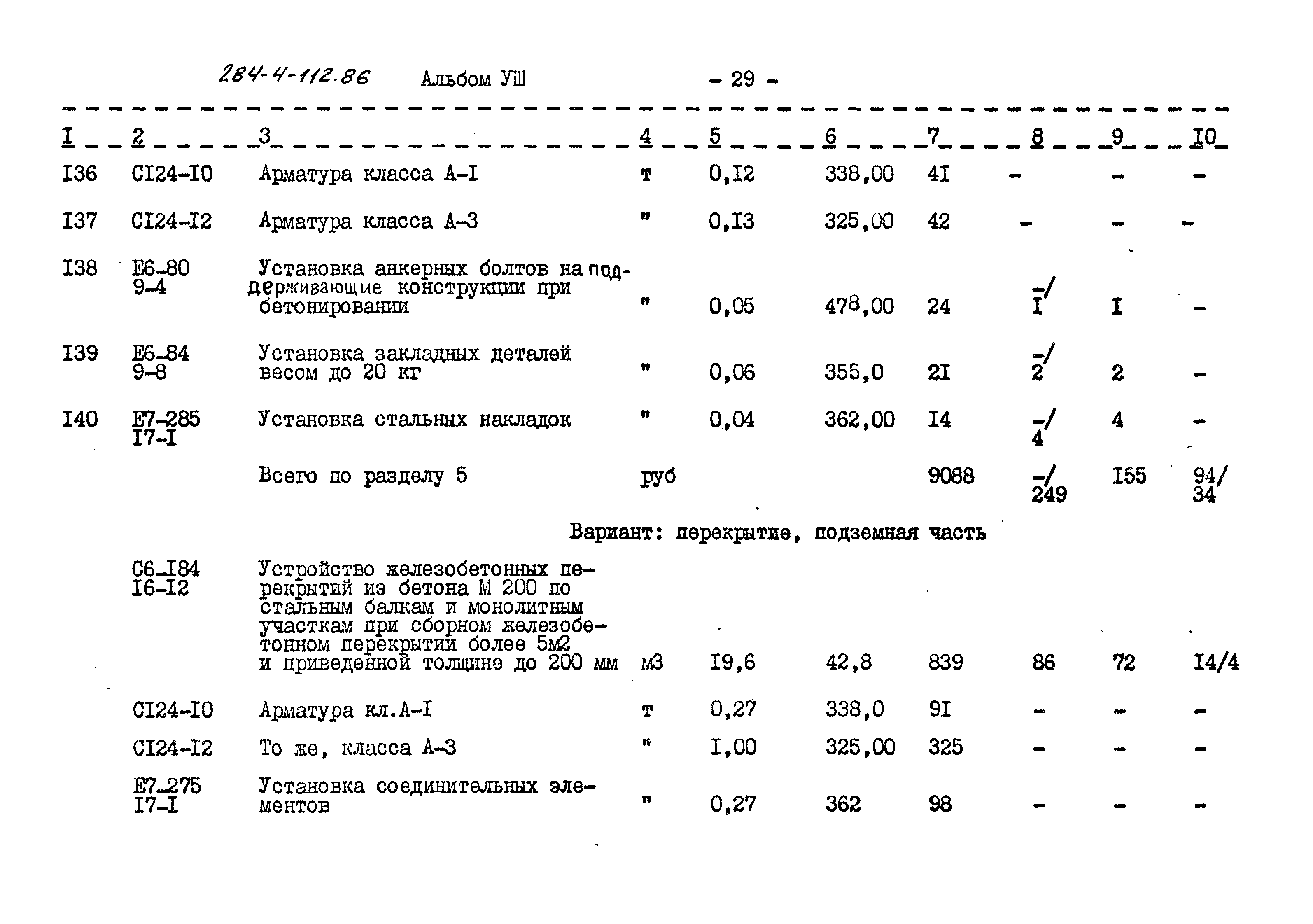 Типовой проект 284-4-112.86