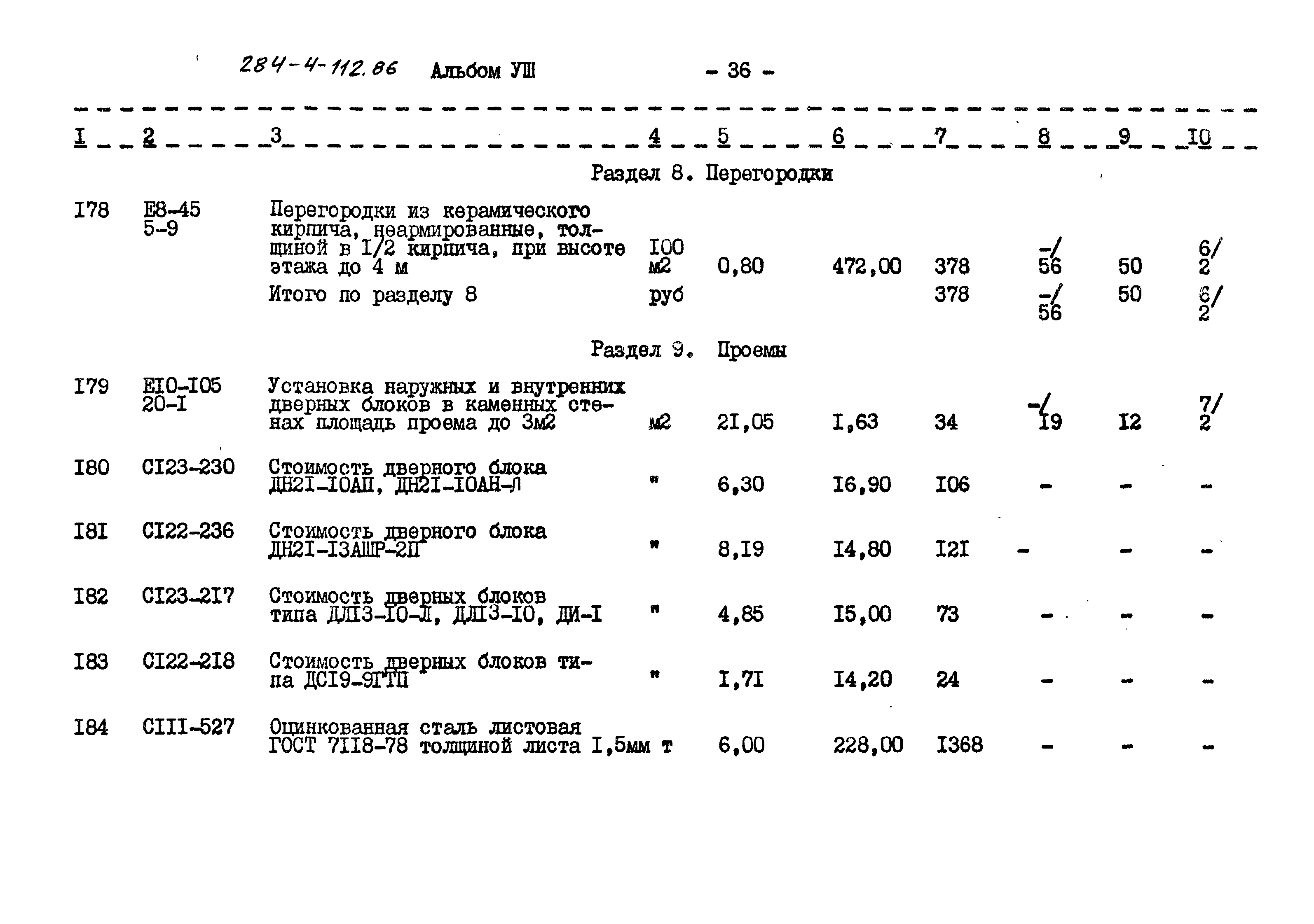 Типовой проект 284-4-112.86