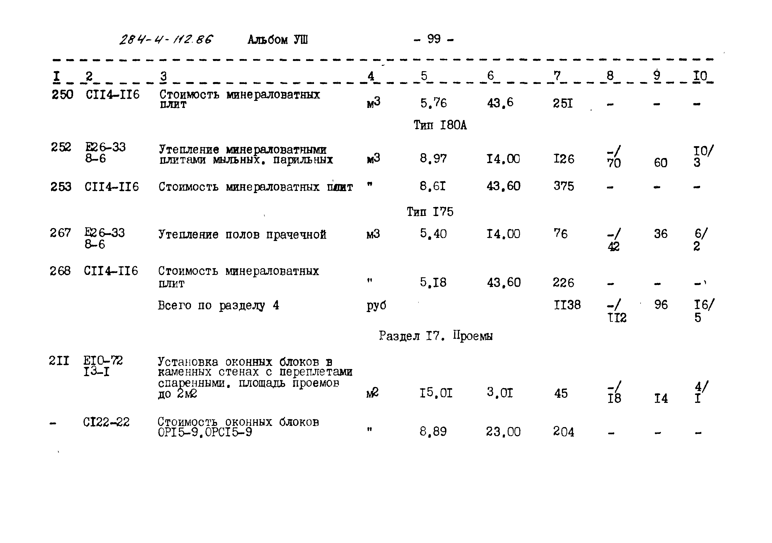 Типовой проект 284-4-112.86