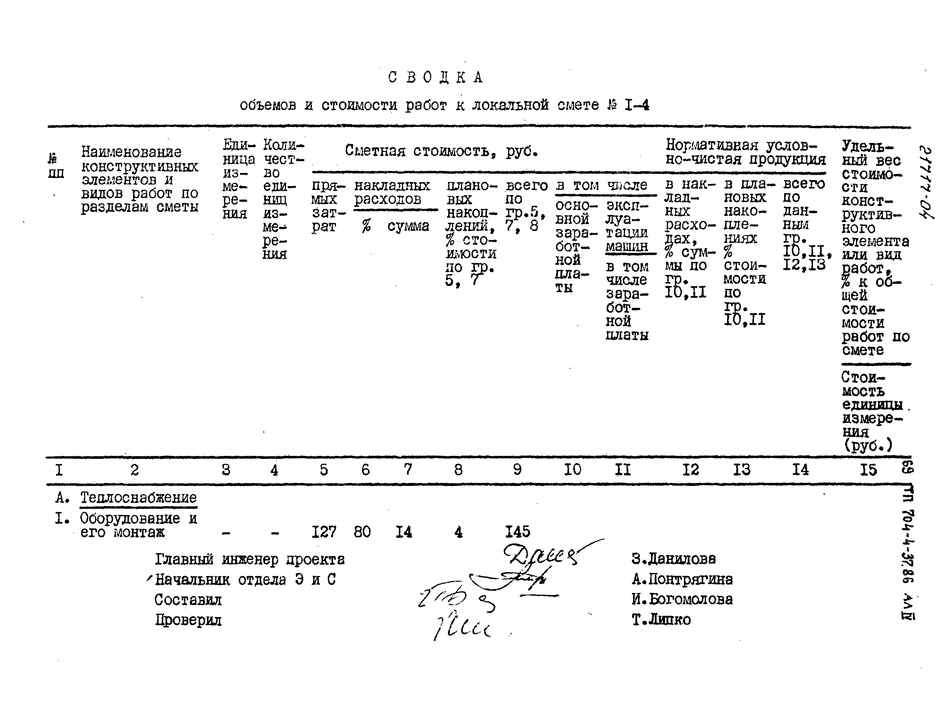 Типовой проект 704-4-37.86