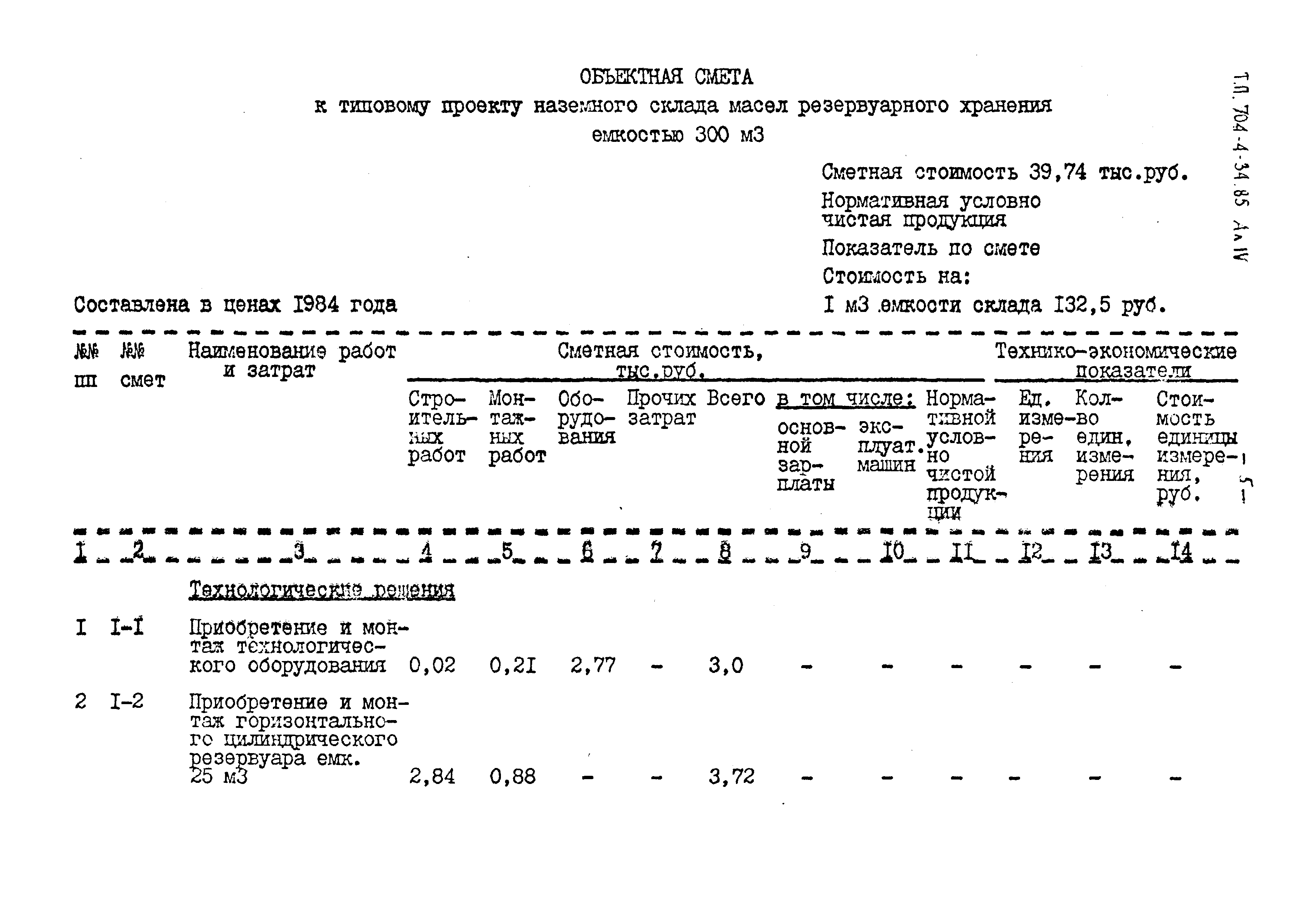 Типовой проект 704-4-34.85