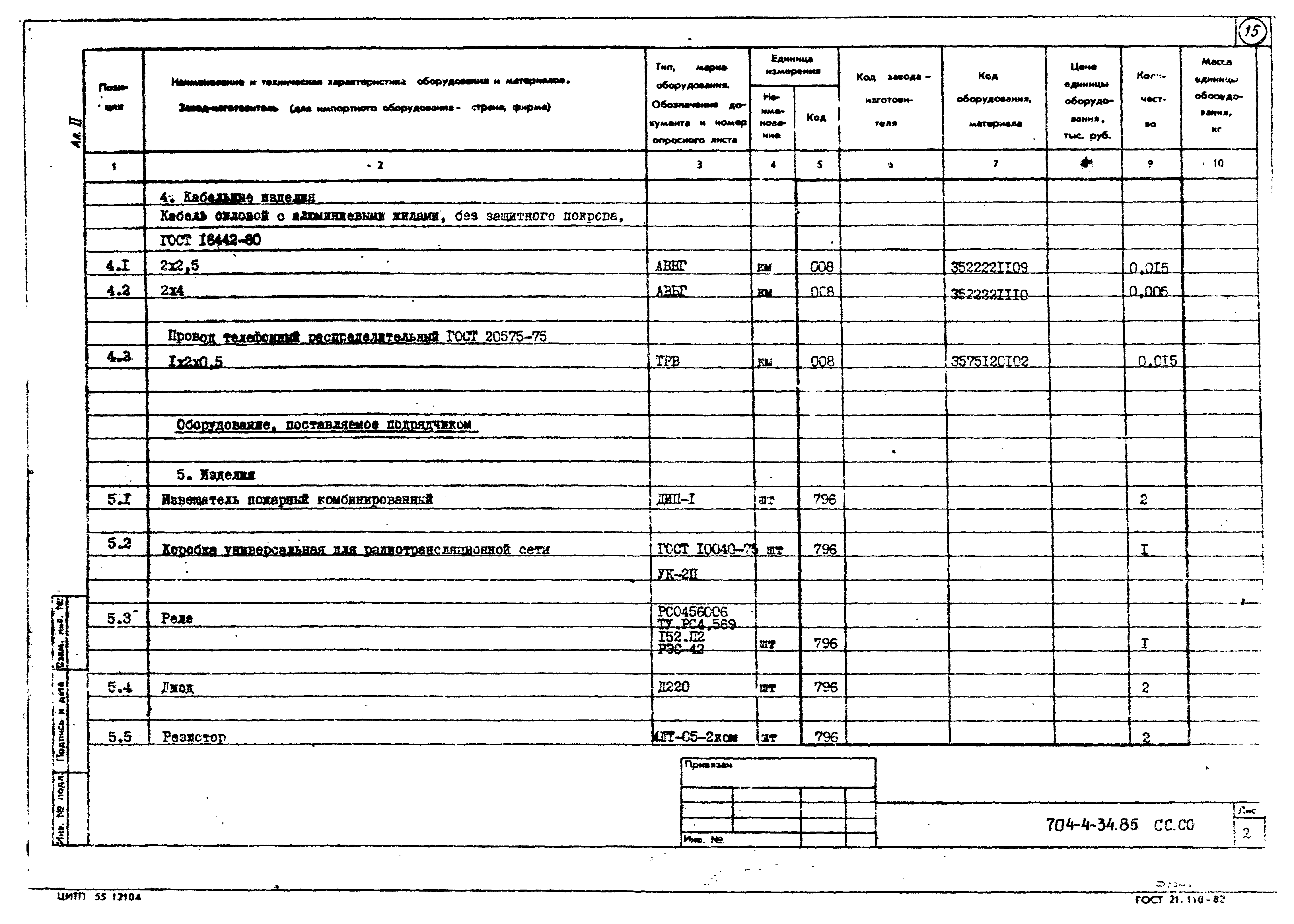 Типовой проект 704-4-34.85