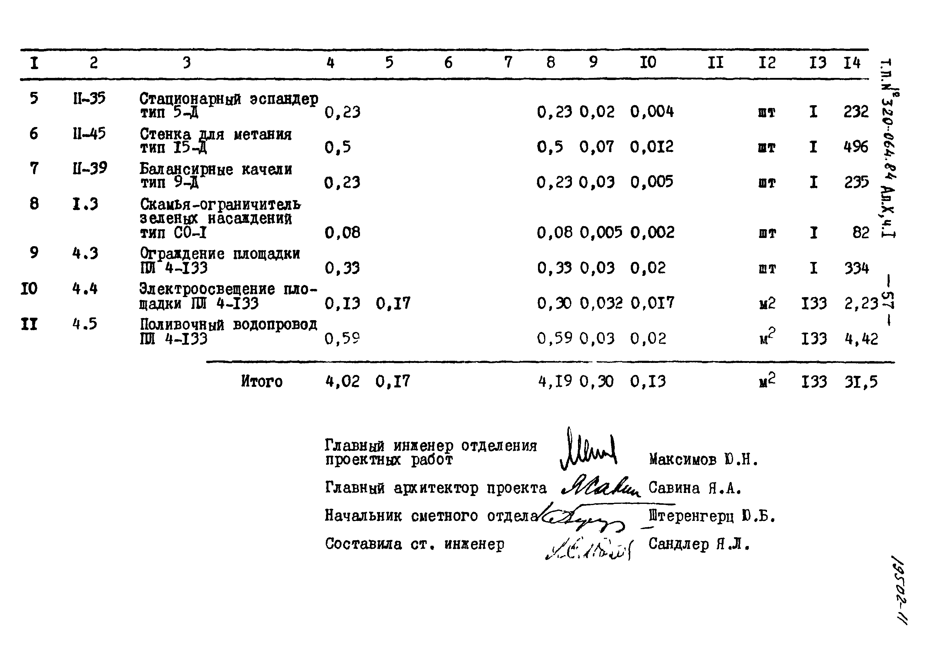 Типовой проект 320-064.84