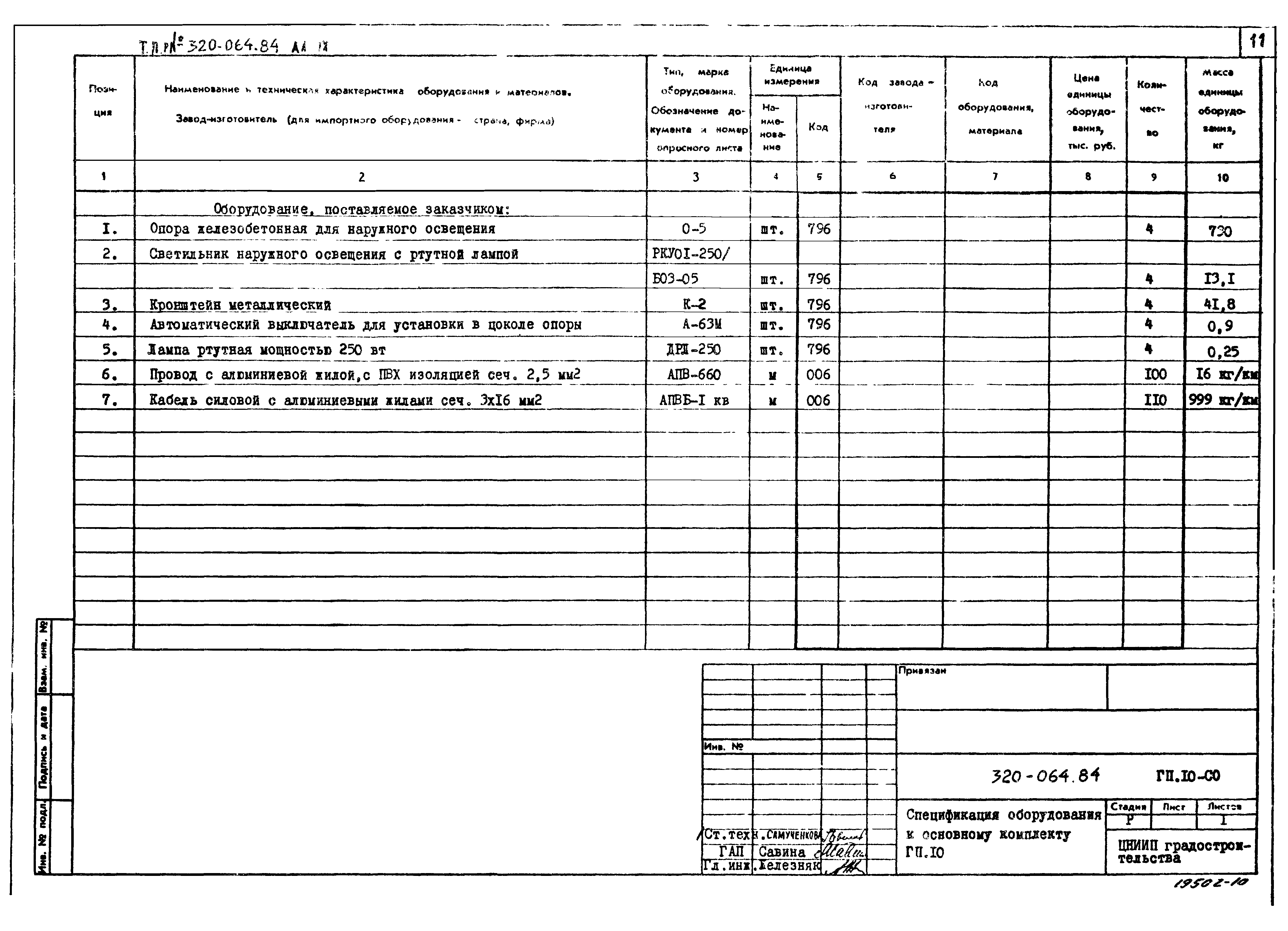 Типовой проект 320-064.84