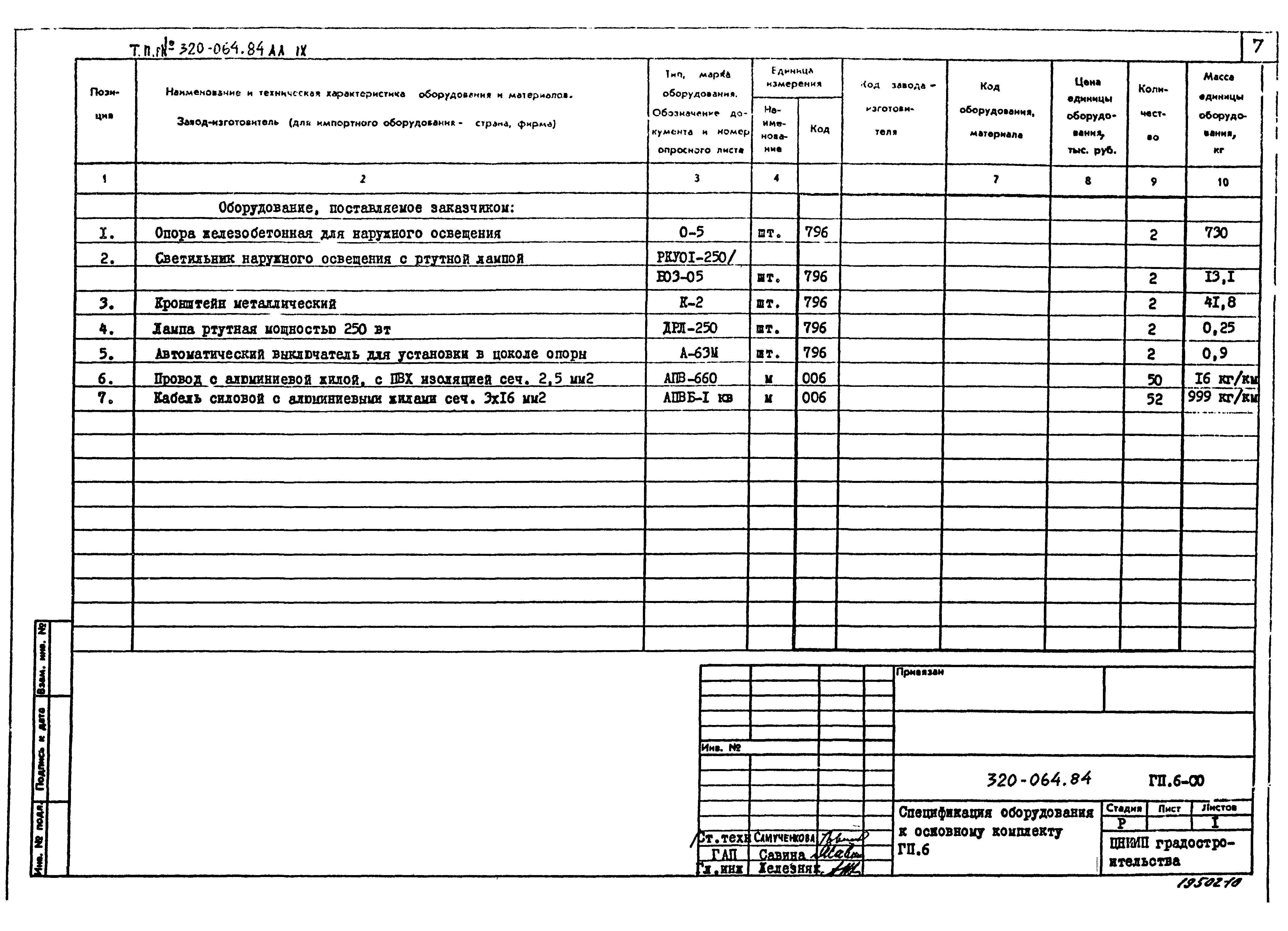 Типовой проект 320-064.84