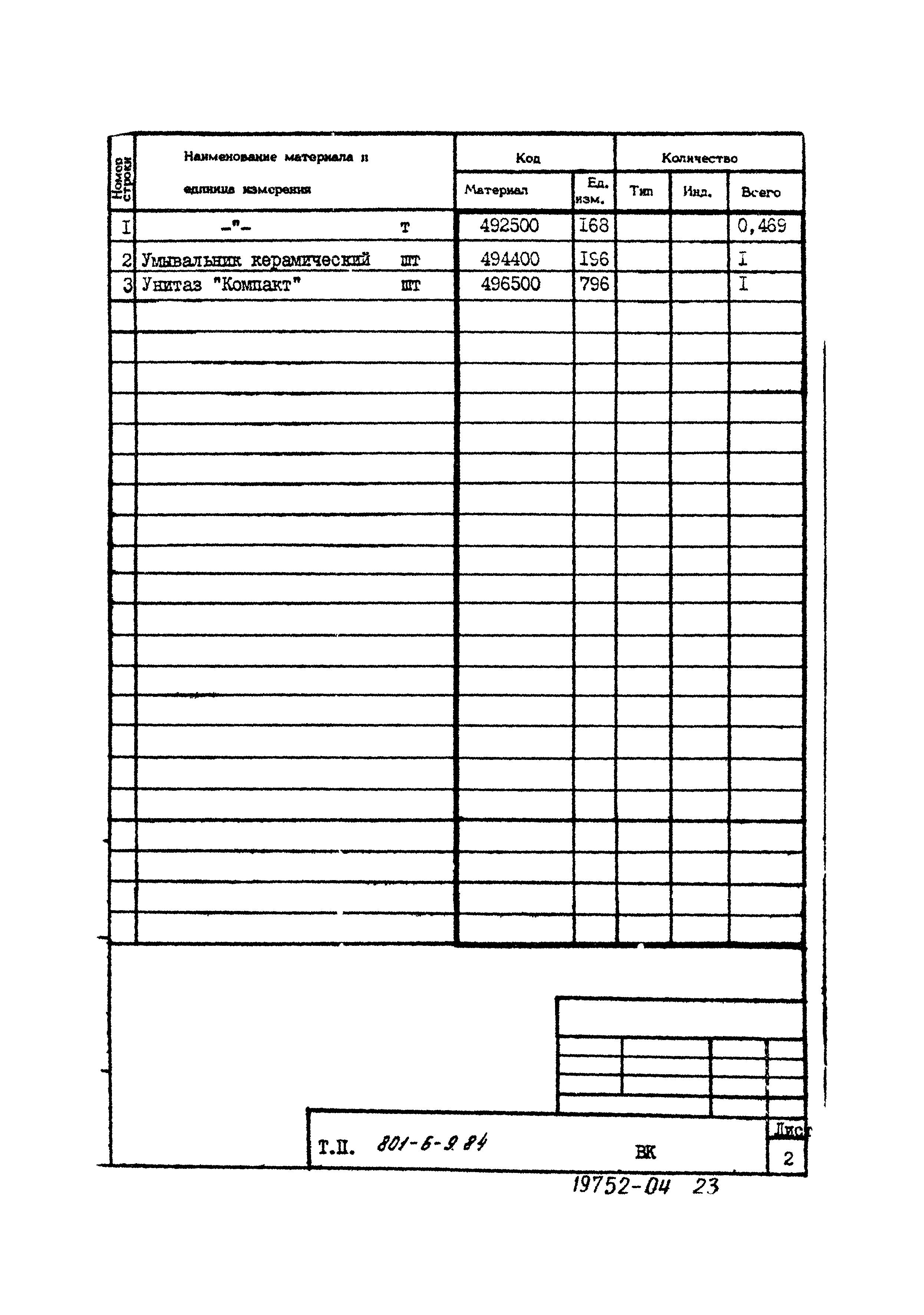 Типовой проект 801-6-9.84