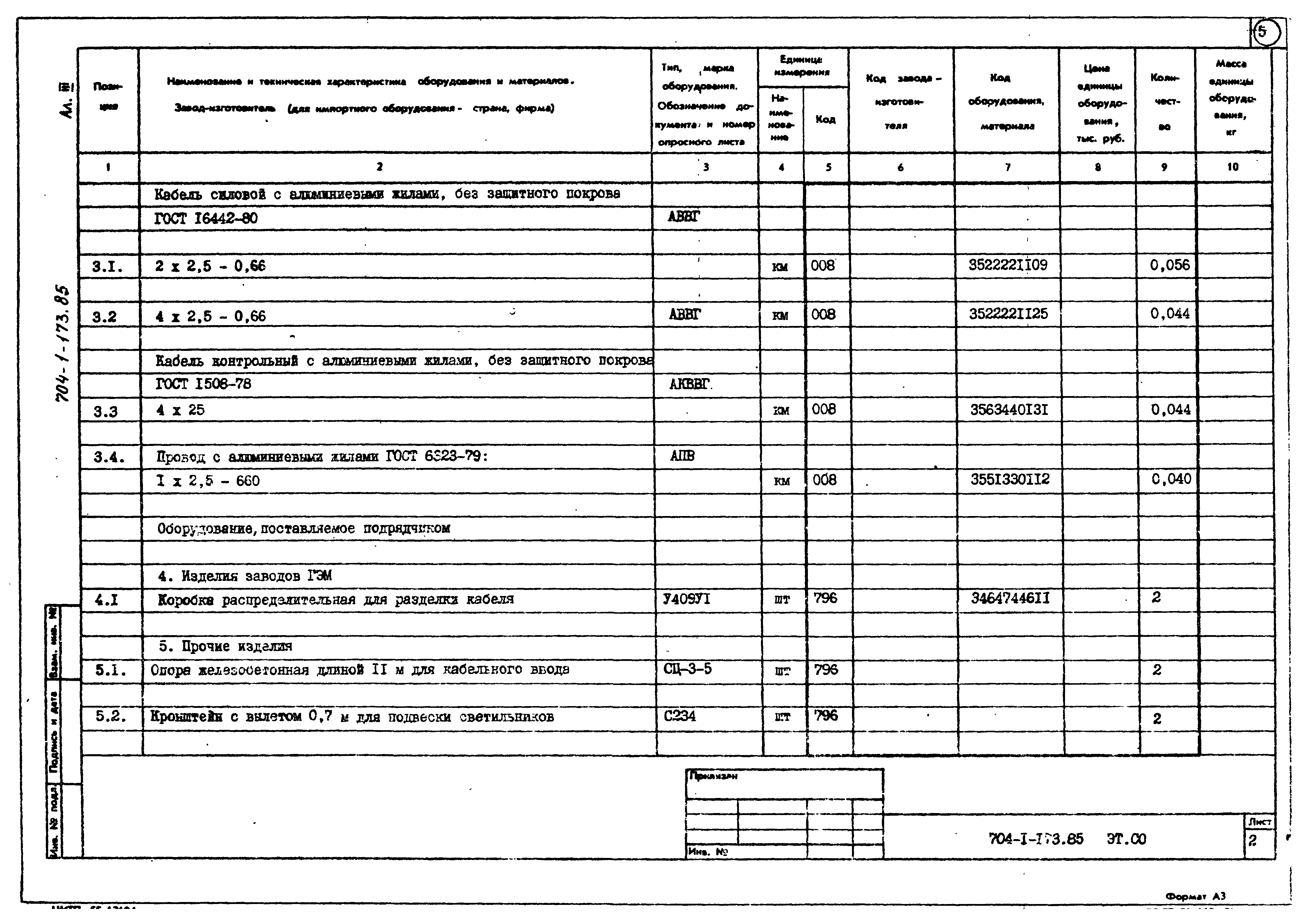 Типовой проект 704-1-173.85