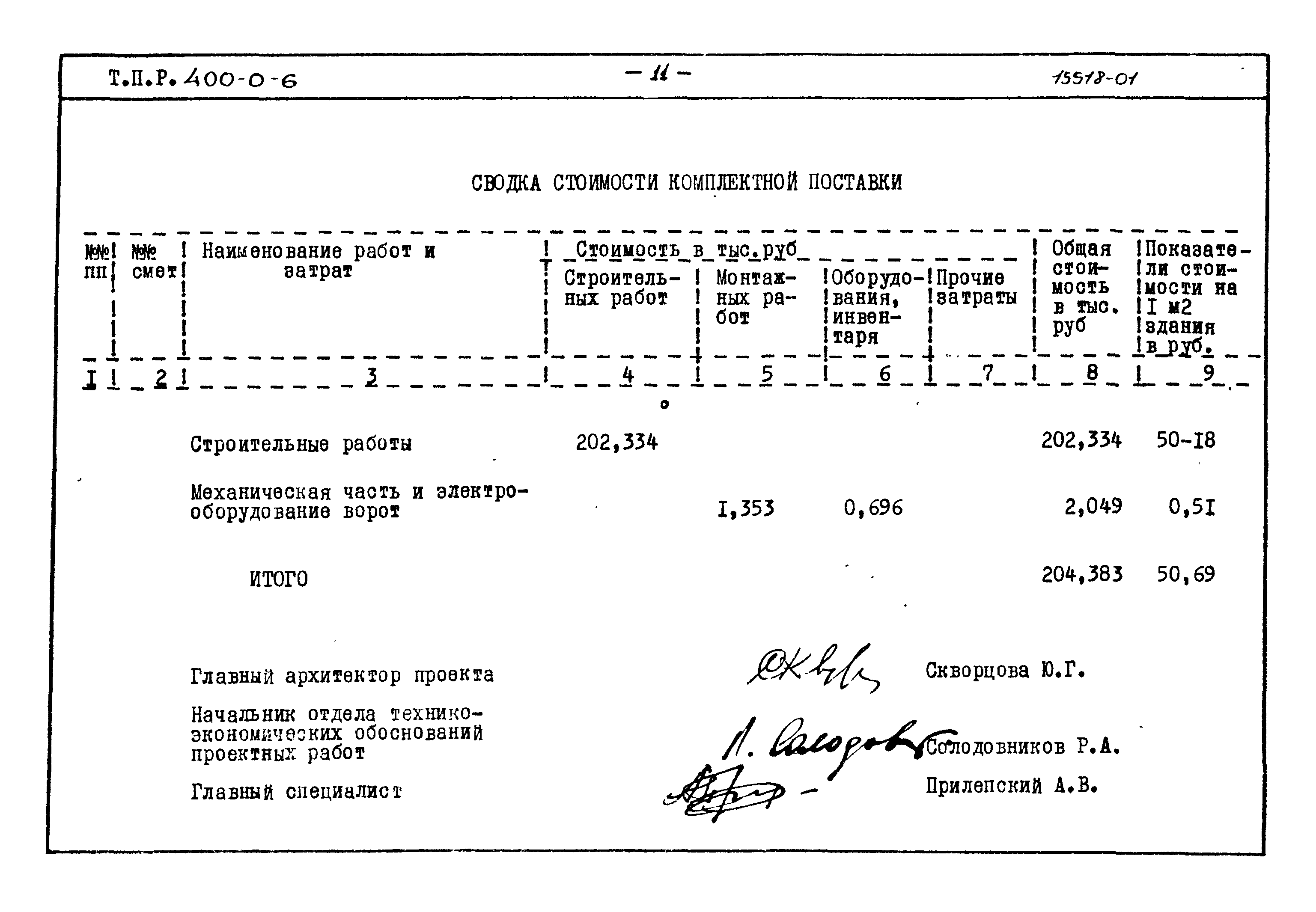 Типовые проектные решения 400-0-6