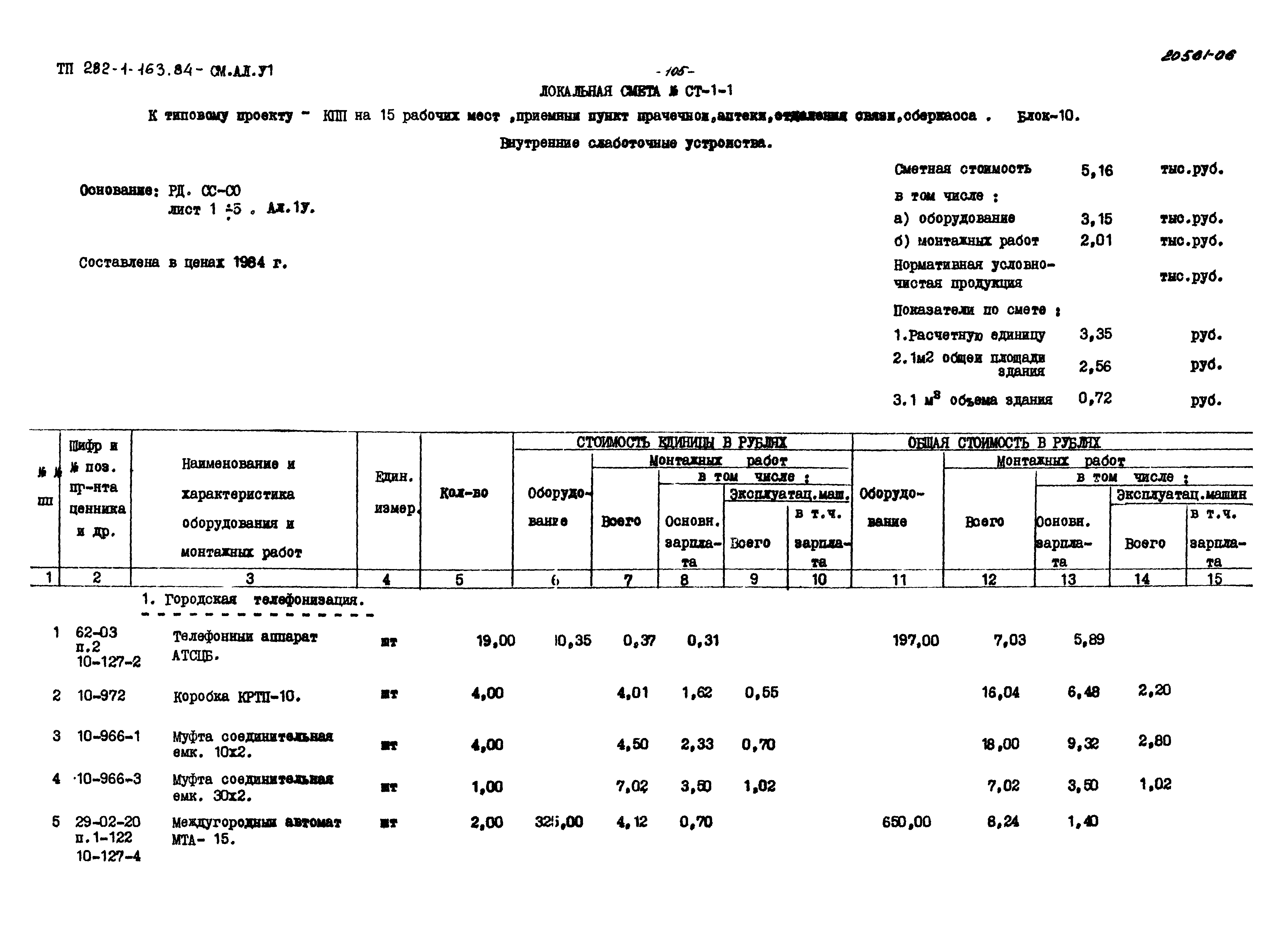 Типовой проект 282-1-163.84