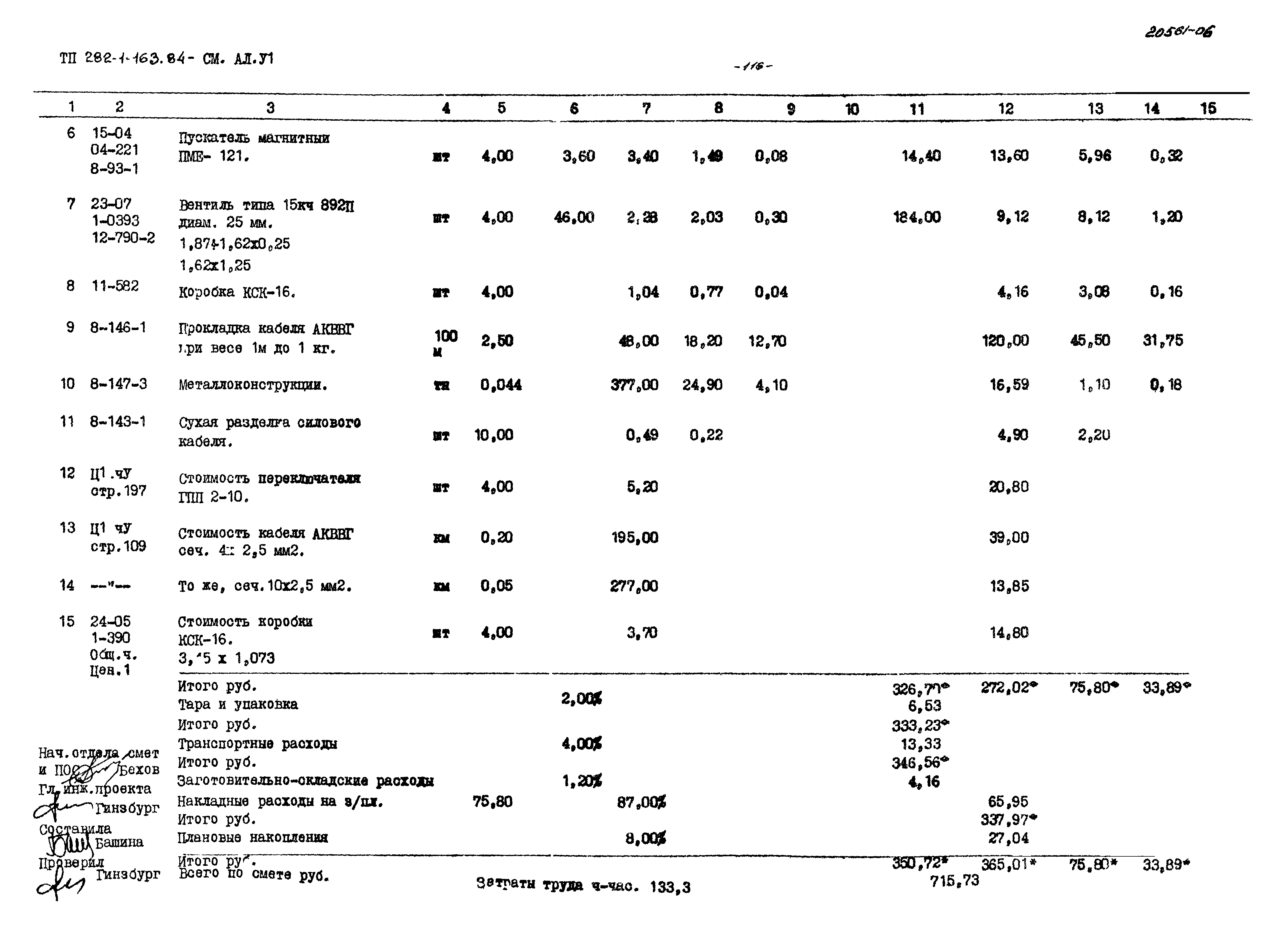 Типовой проект 282-1-163.84