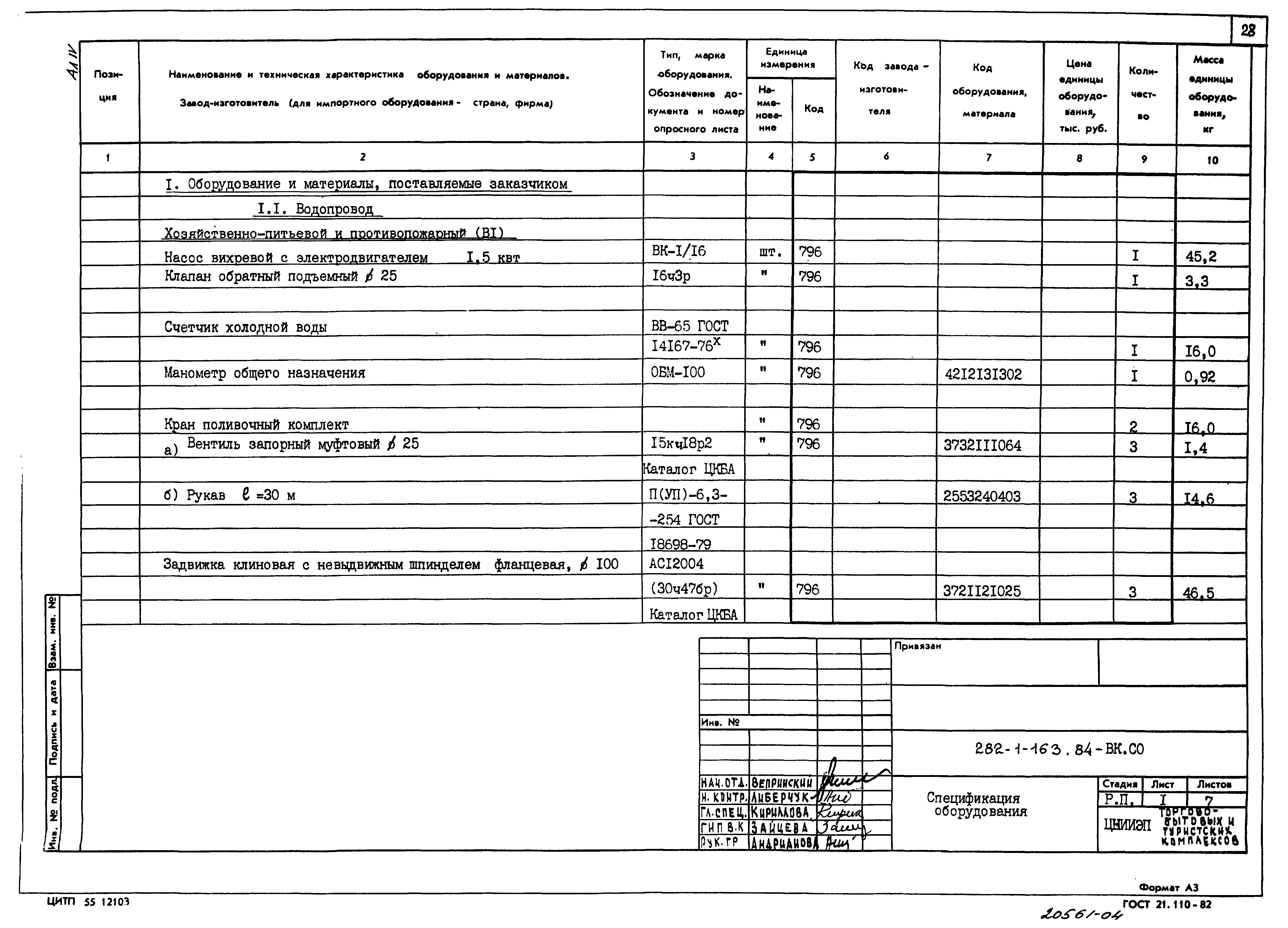 Типовой проект 282-1-163.84