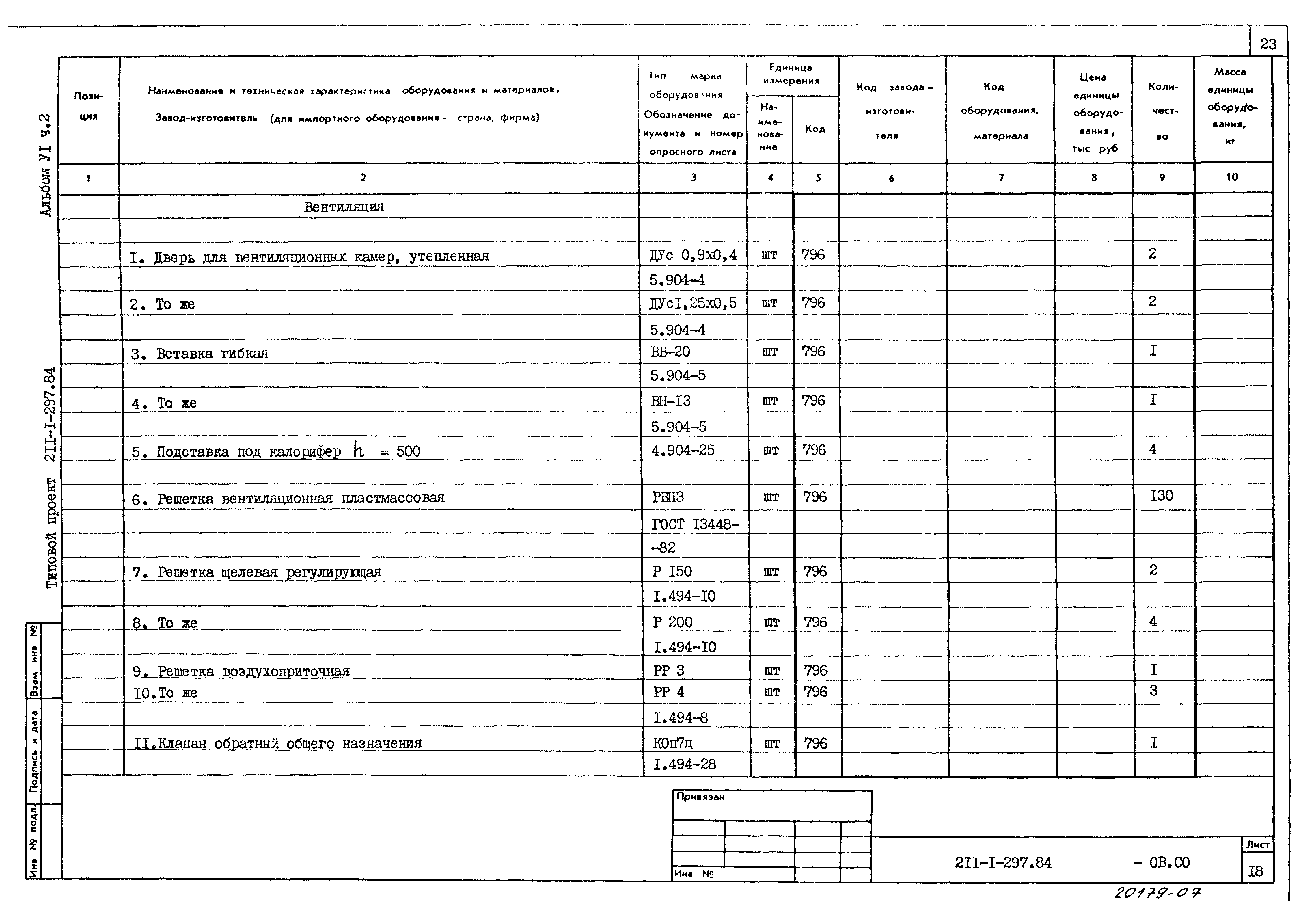 Типовой проект 211-1-297.84